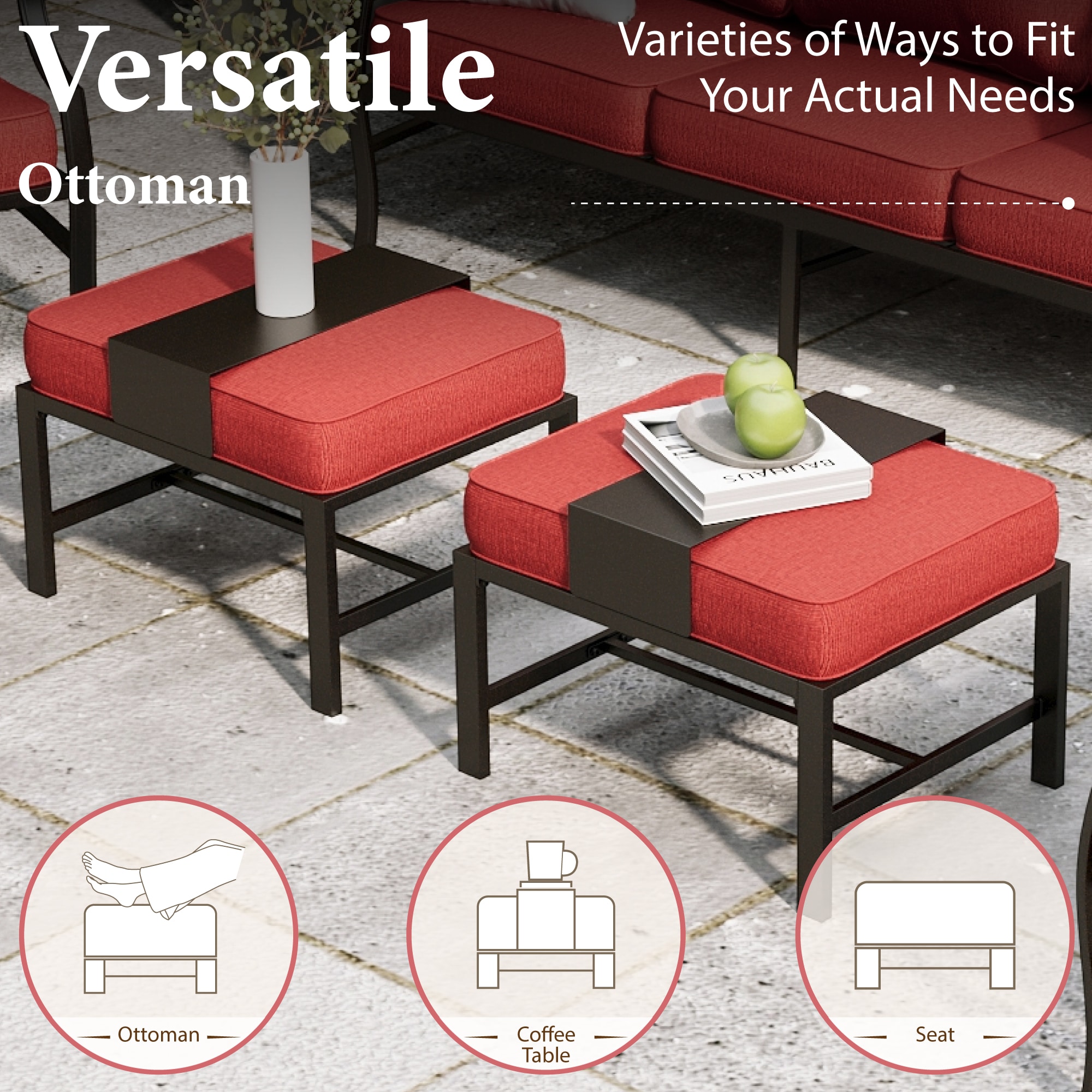 Sunshine Valley CP003-08-5-RD Patio-Conversation-Sets - View #6