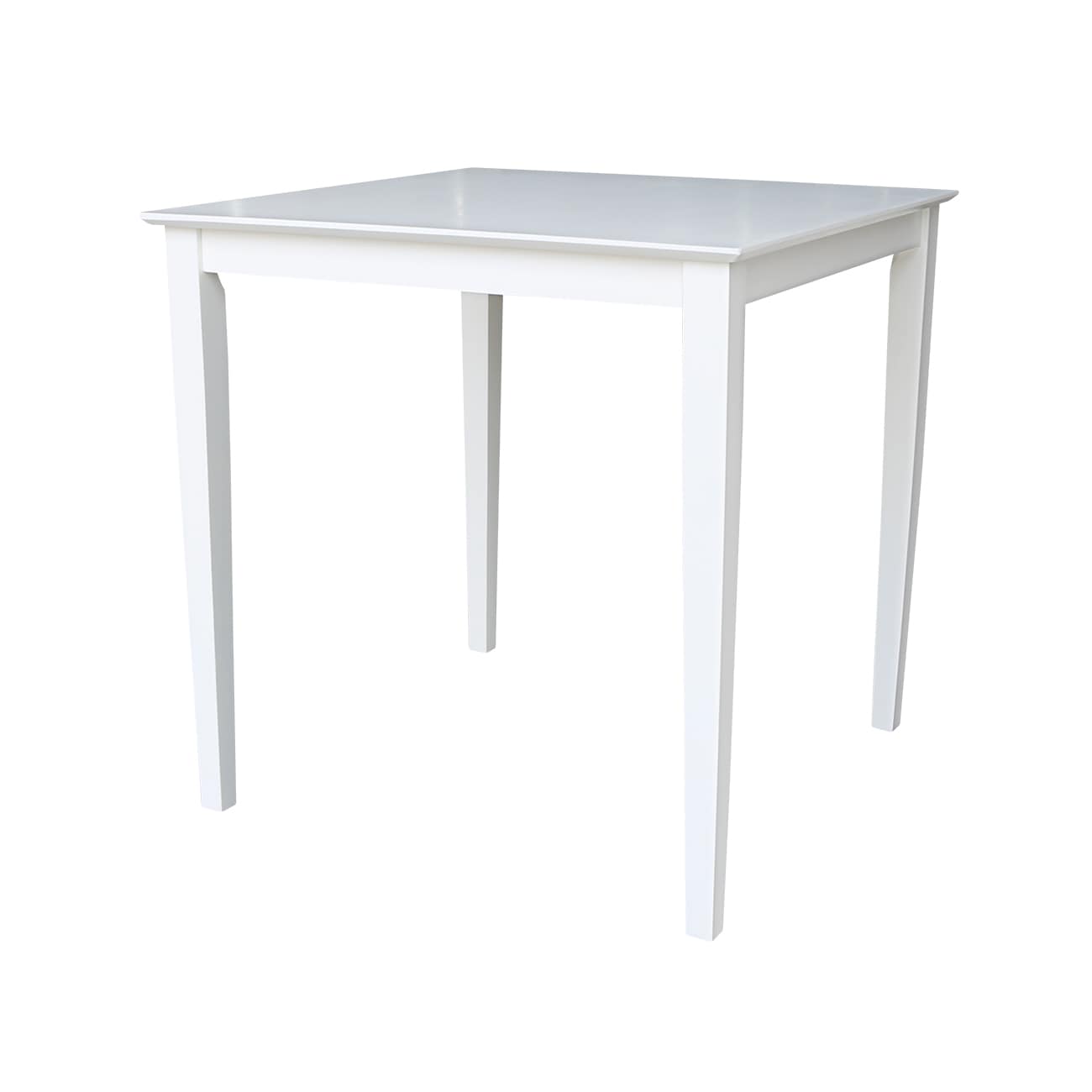 International Concepts K08-3636-36S White Traditional Counter Table, Wood with White Wood 36-in L x 36-in H