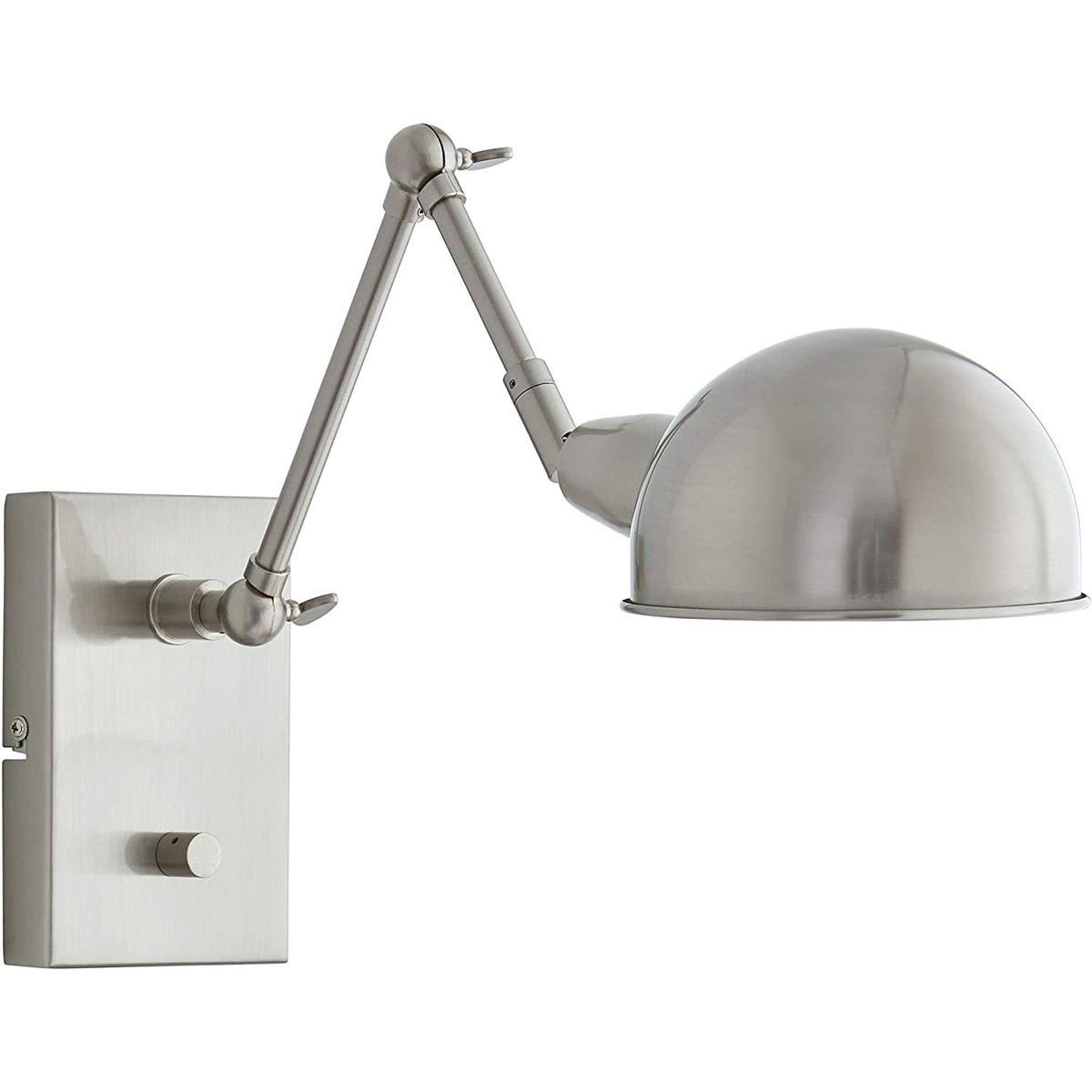 Adesso  AF48503SA Sophia 12 inch 40 watt Brushed Steel Adjustable Swing Arm Wall Lamp Wall Light