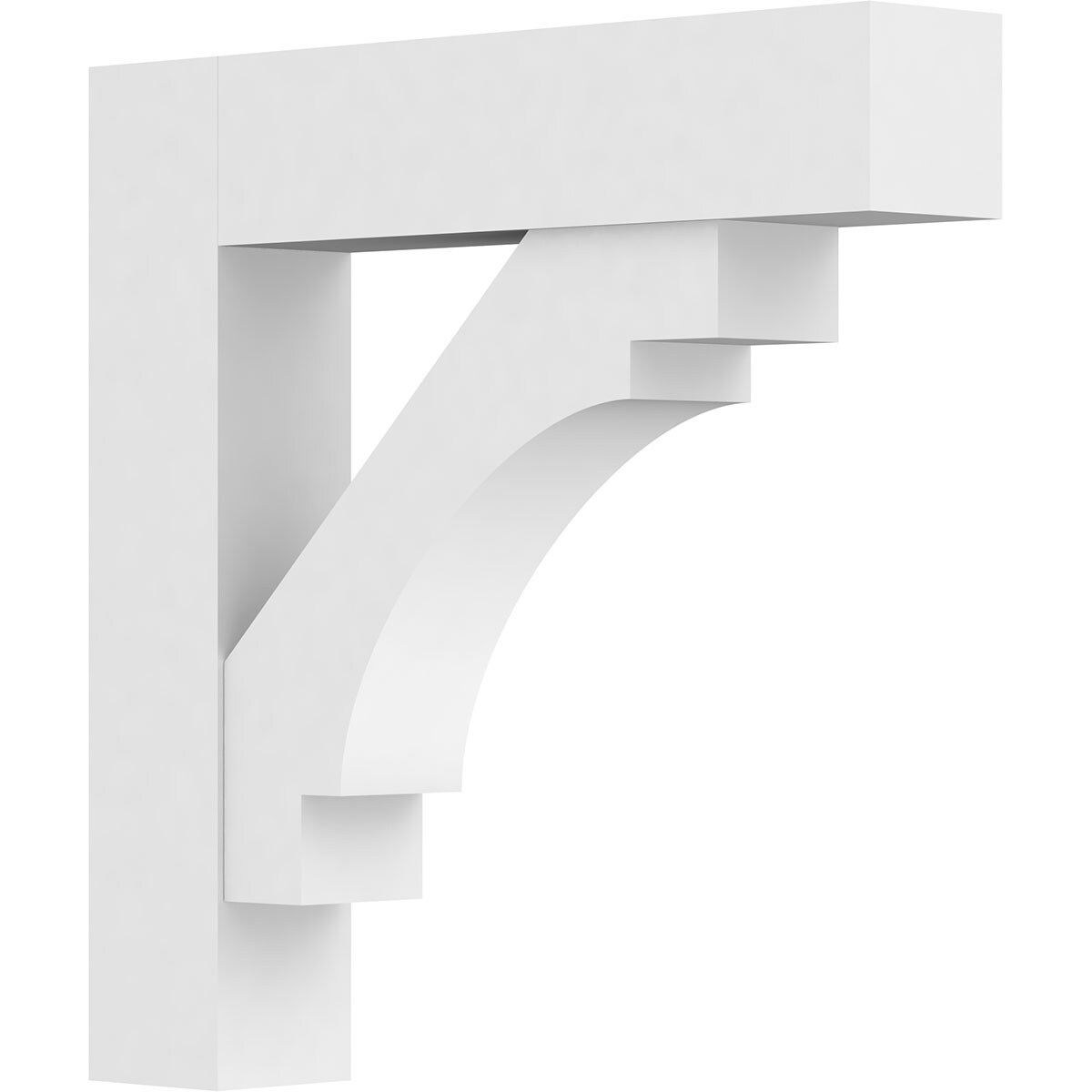 Ekena Millwork BKTP05X30X30MRC05 Standard MercedGrade 5-in x 30-in x 30-in Off-white PVC Standard bracket