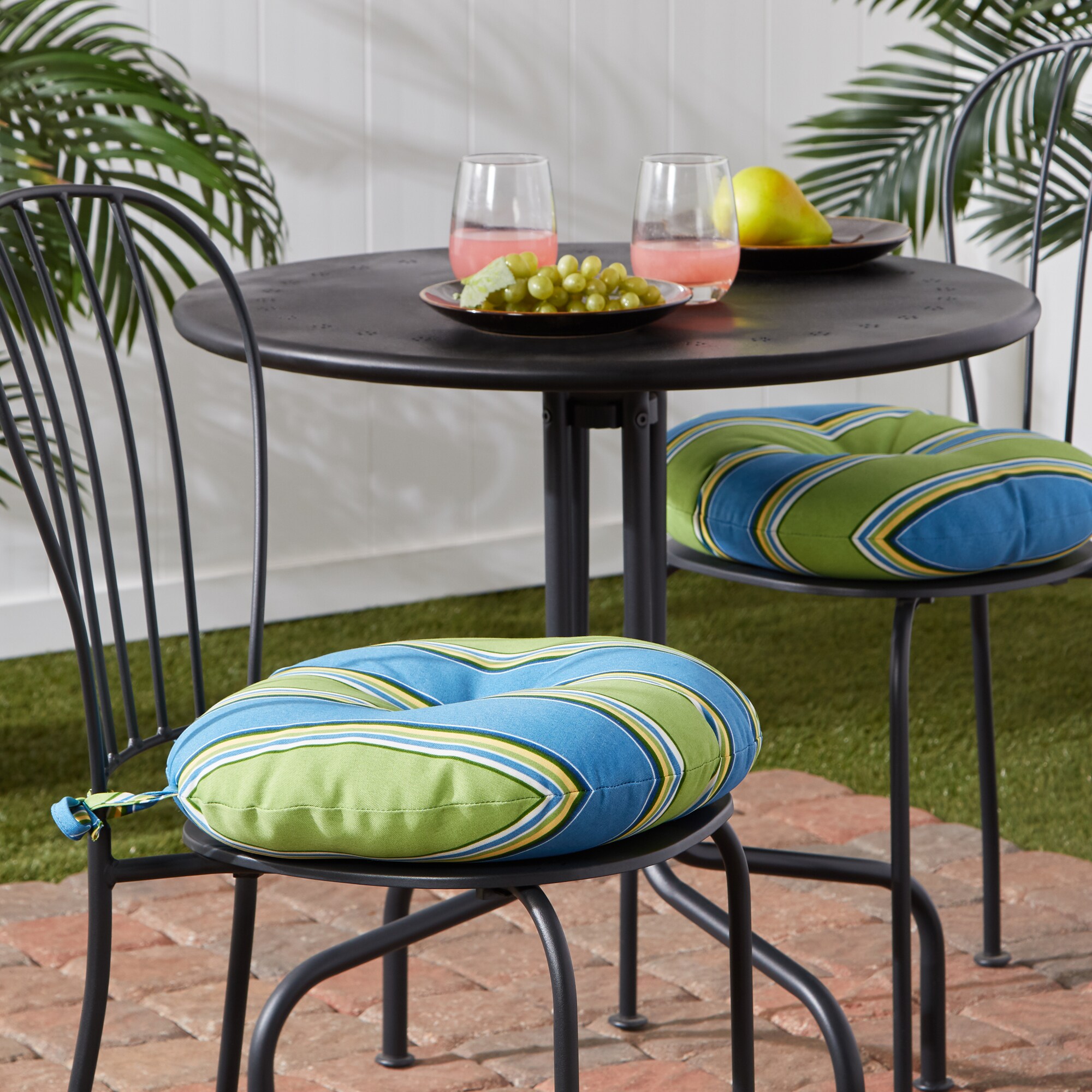 Greendale Home Fashions 15 in x 15 in 2 Piece Cayman Patio Chair Cushion OC5816S2 CAYMAN at Lowes