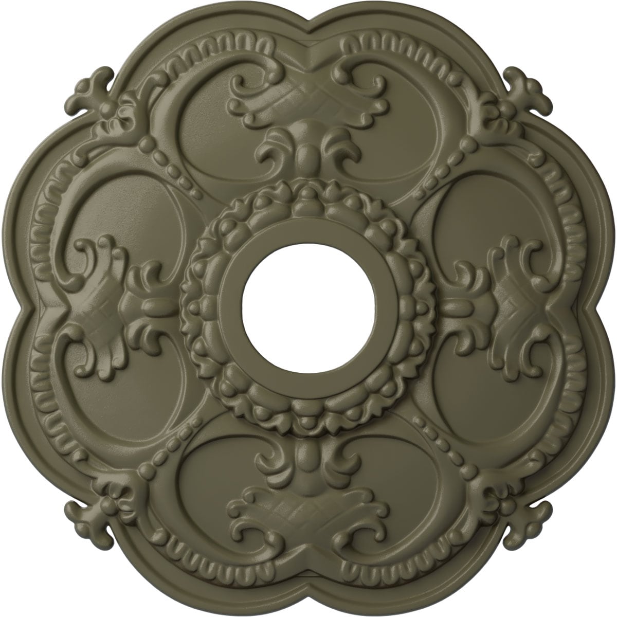 Ekena Millwork CM17ROSSF Rotherham 18-in W x 18-in L Painted Spartan Stone Polyurethane Whole Ceiling Medallion