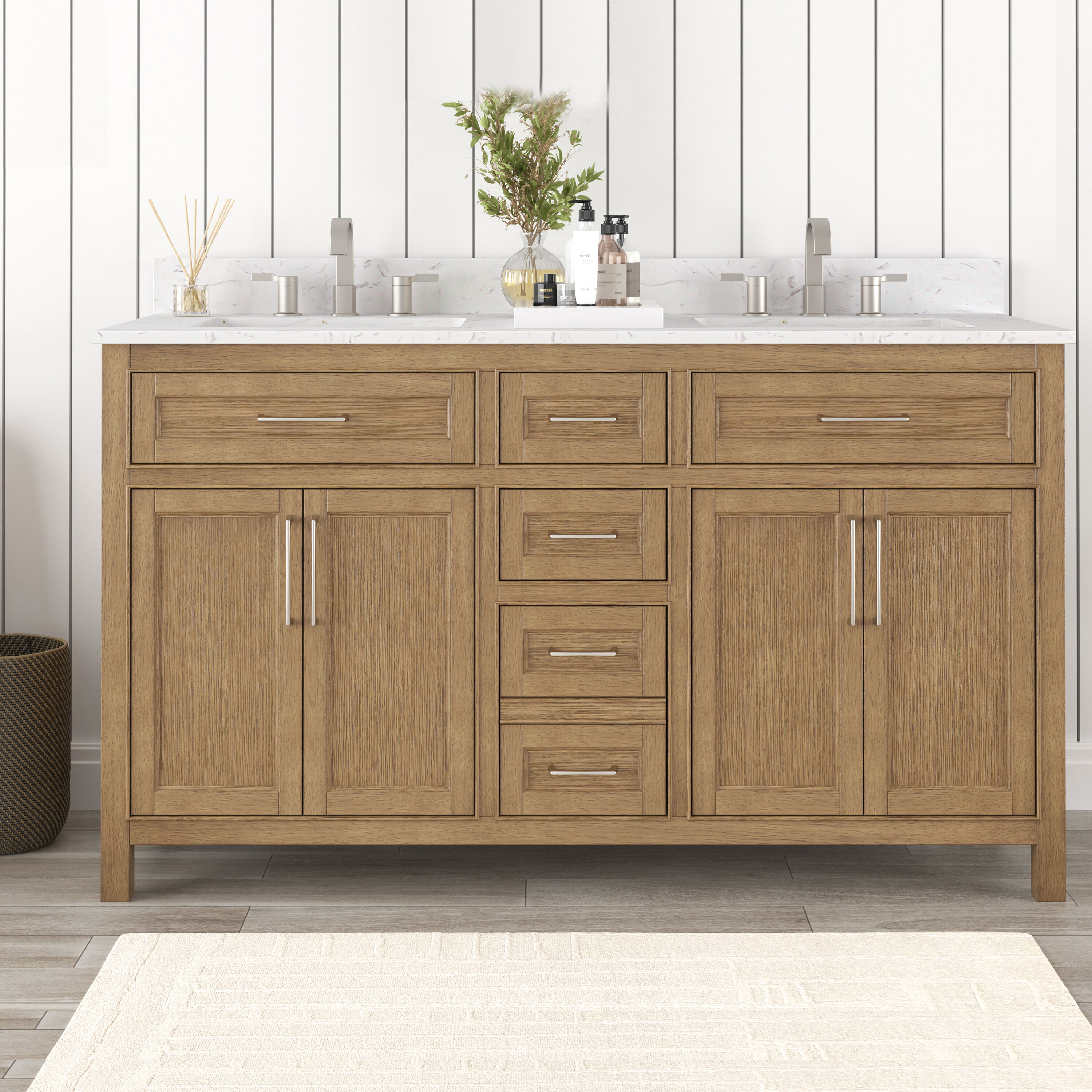 allen + roth L23064-VS60-WO Bath-Vanity-Combo - View #7