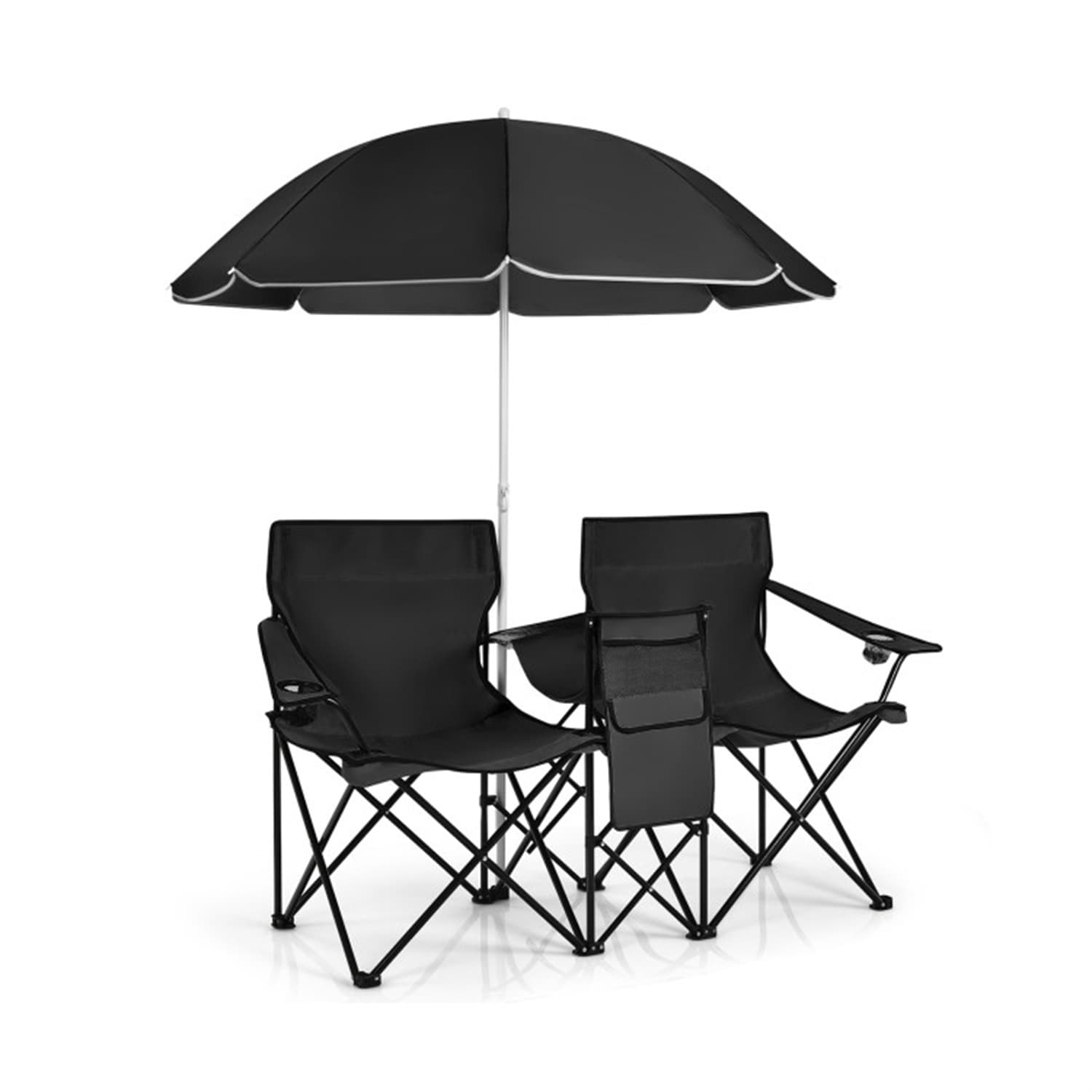 BABOOM BOM-70621DK-CO Polyester Black Folding Camping chair Adjustable and