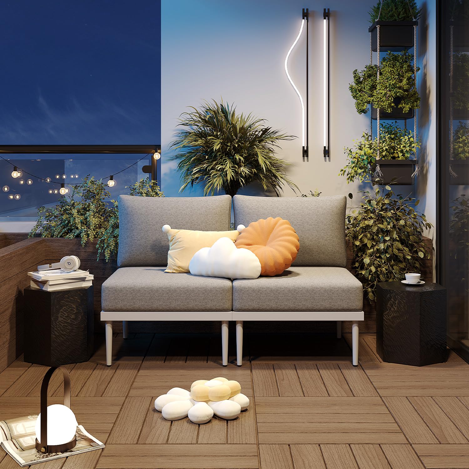 AURA OUTDOOR OICS-004-WH Patio-Conversation-Sets - View #3