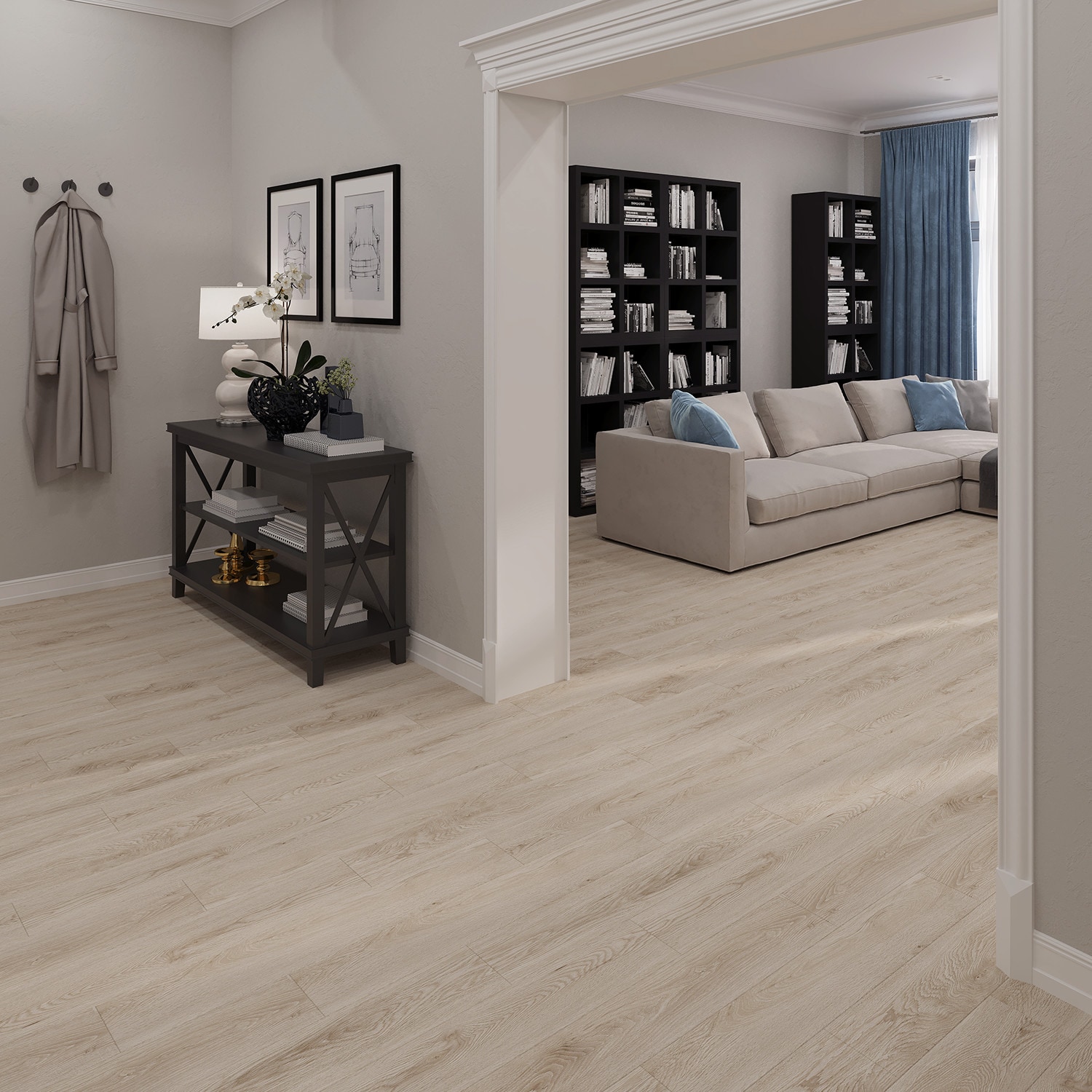 Lucida USA (Sample) PresCore Clay Brown Wood Look 12-mil Water Resistant Glue Down Vinyl Tile