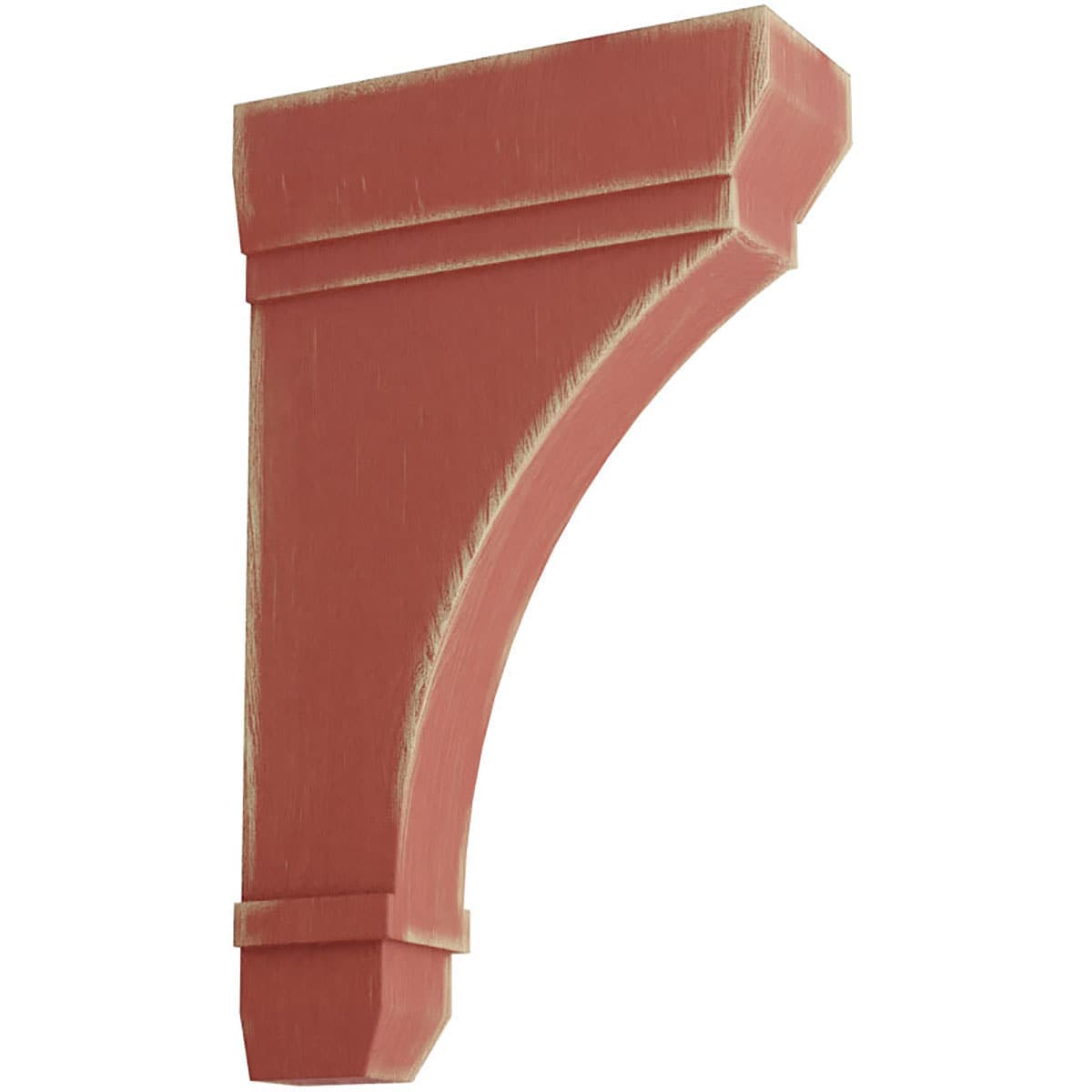 Ekena Millwork BKTWD02X06X10STRD Stockport 2-1/4-in x 6-in x 10-in Rubberwood Red Wood Standard Bracket