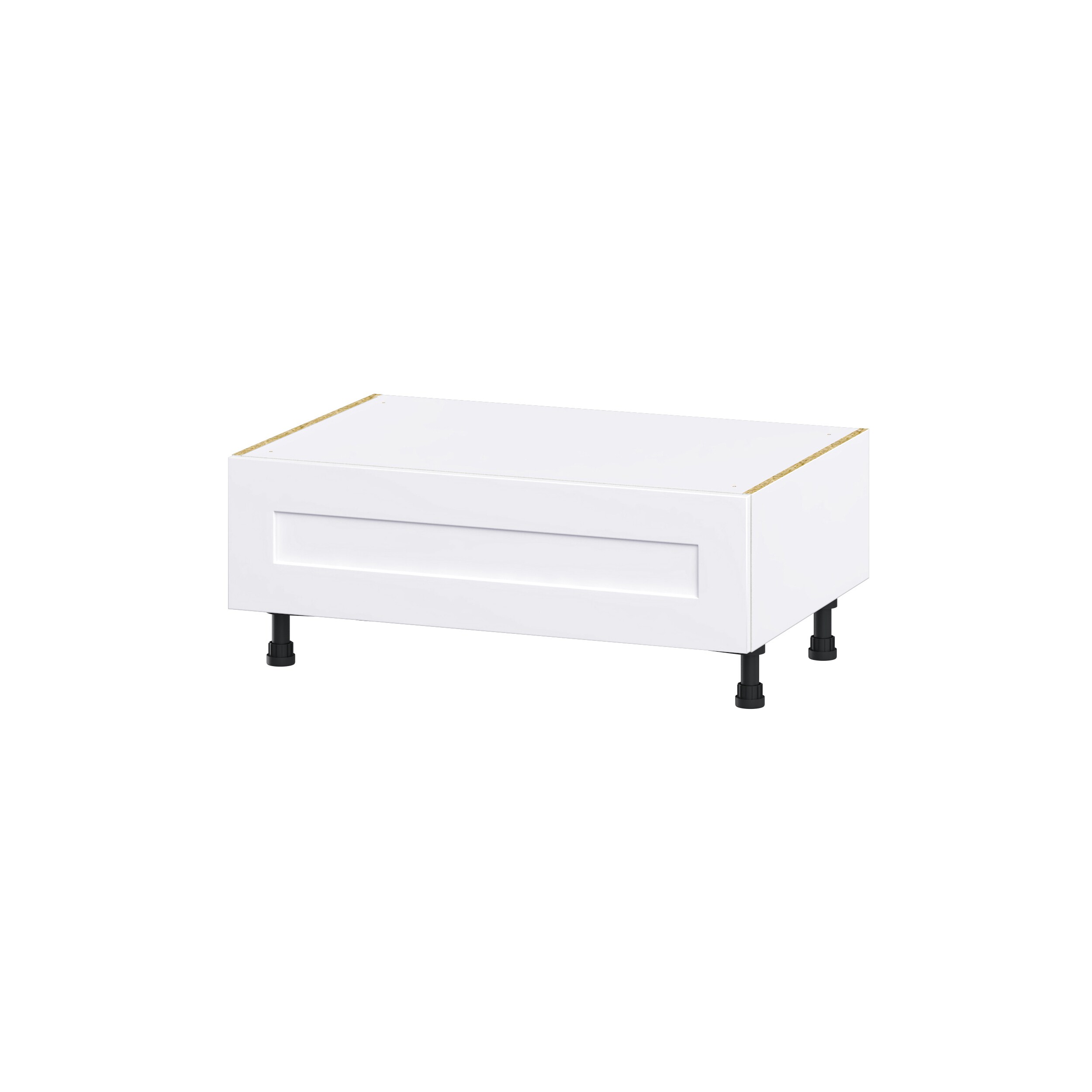 Hugo&Borg DSBWS3610-JO Jolie 36-in W x 14.5-in H x 24-in D Warm White Drawer Base Fully assembled Cabinet Shaker)