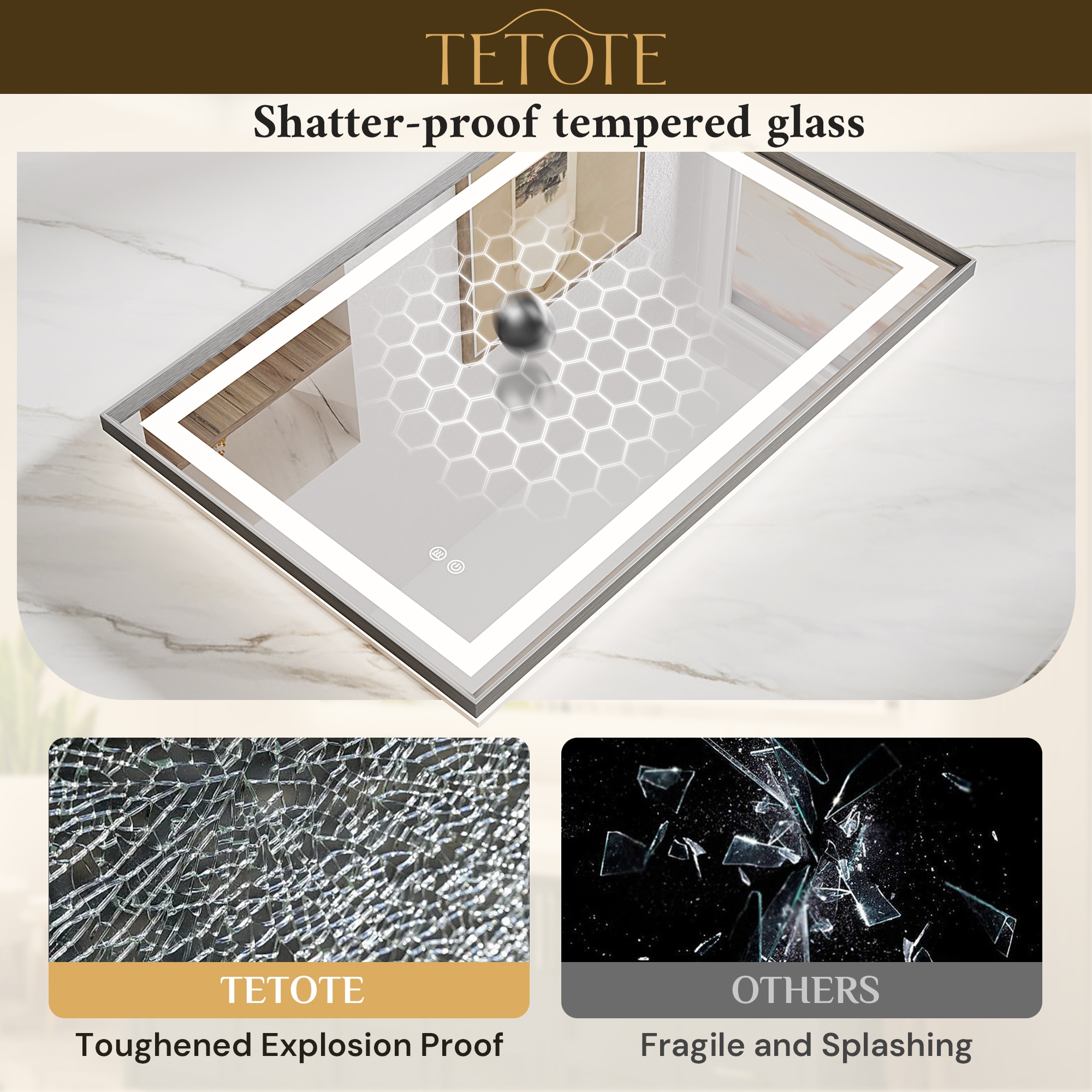 TETOTE LSC-TE-2432DG-B66 Framed-Bath-Mirrors - View #5