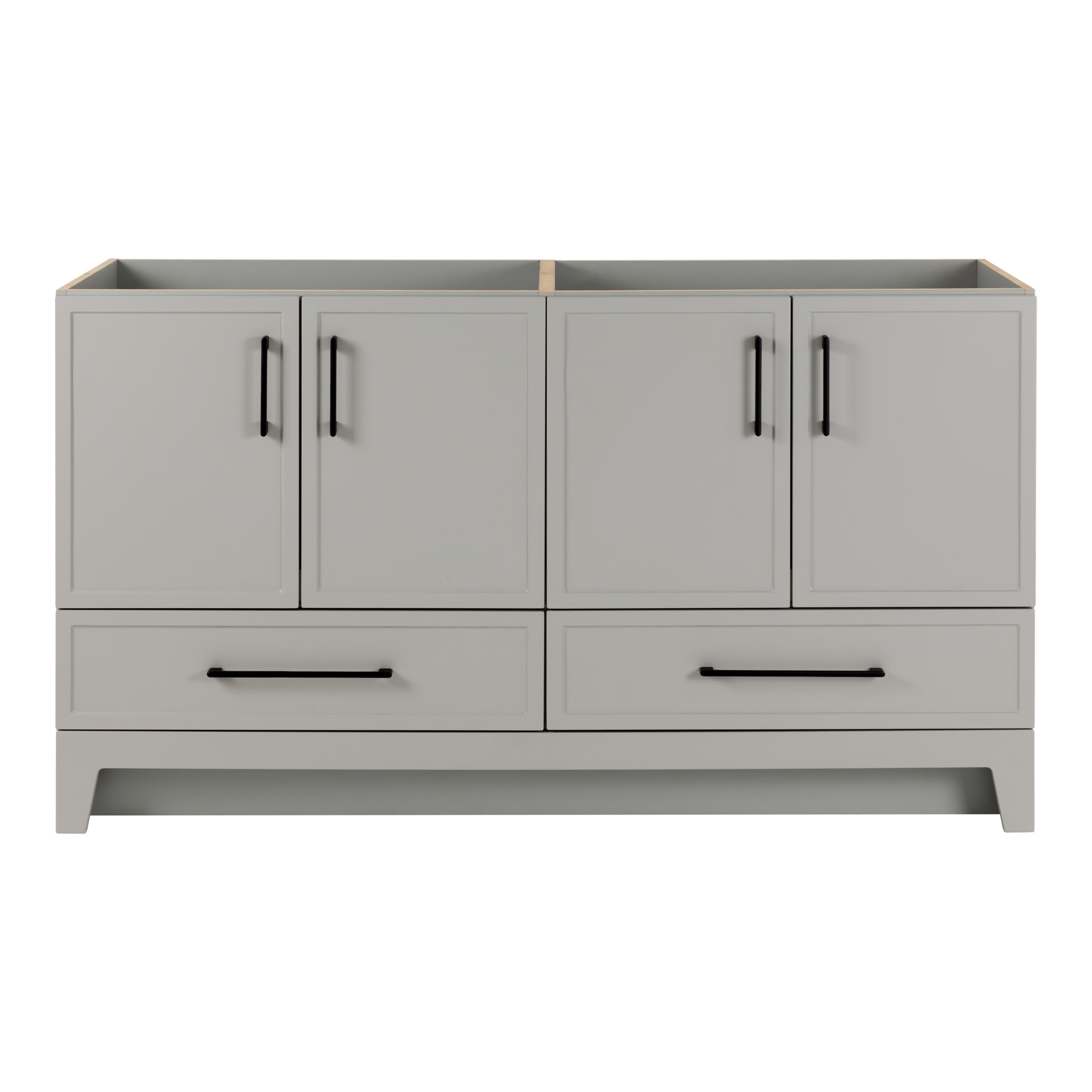 Style Selections W055460P1-CY Meera 60-in Light Gray Bathroom Vanity Base Cabinet without Top