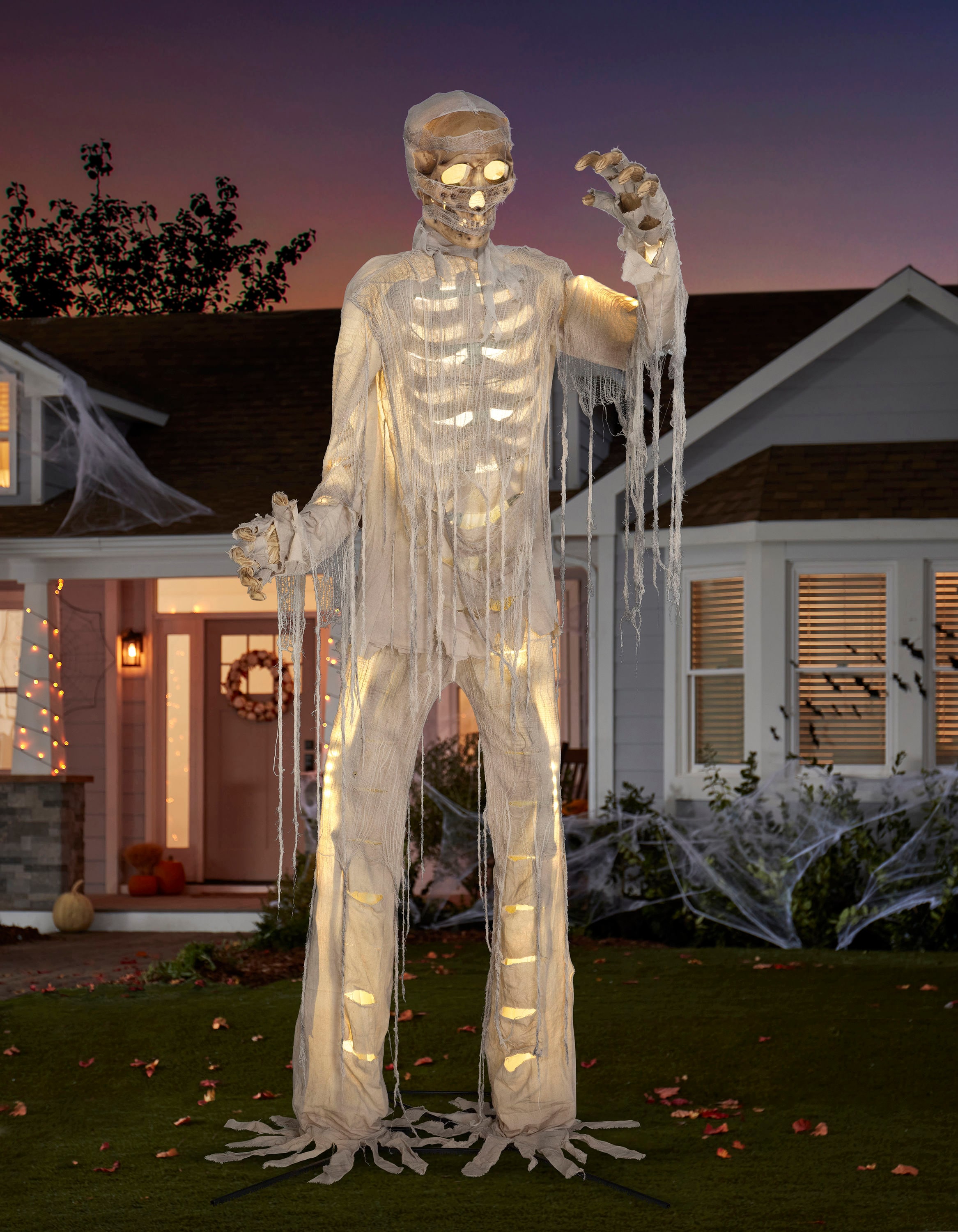 6FT Gentleman Skeleton Animatronic Halloween Prop, Skeleton Decorations in  2023