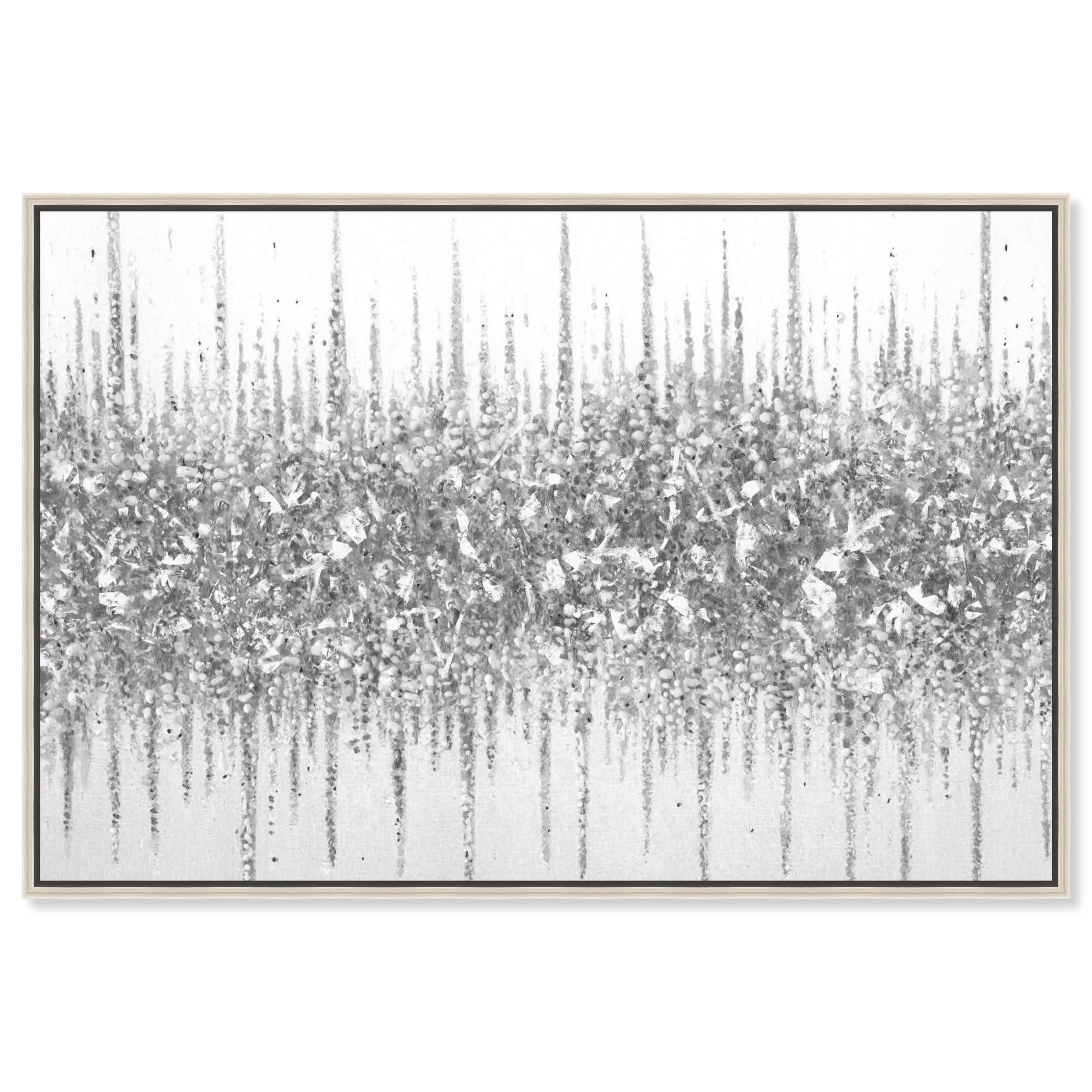 Art Remedy 005803300TY5C24 Grey Lines Inspo Print by  Silver Frame 24 x 16