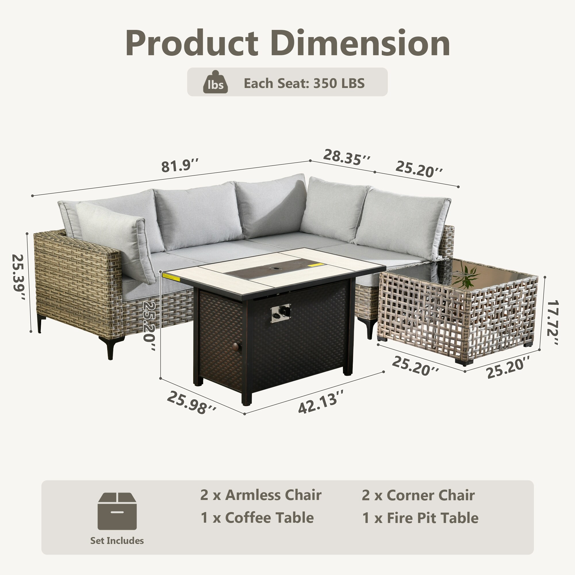 Pouuin CFPSKT405 Patio-Sofas-Daybeds - View #2