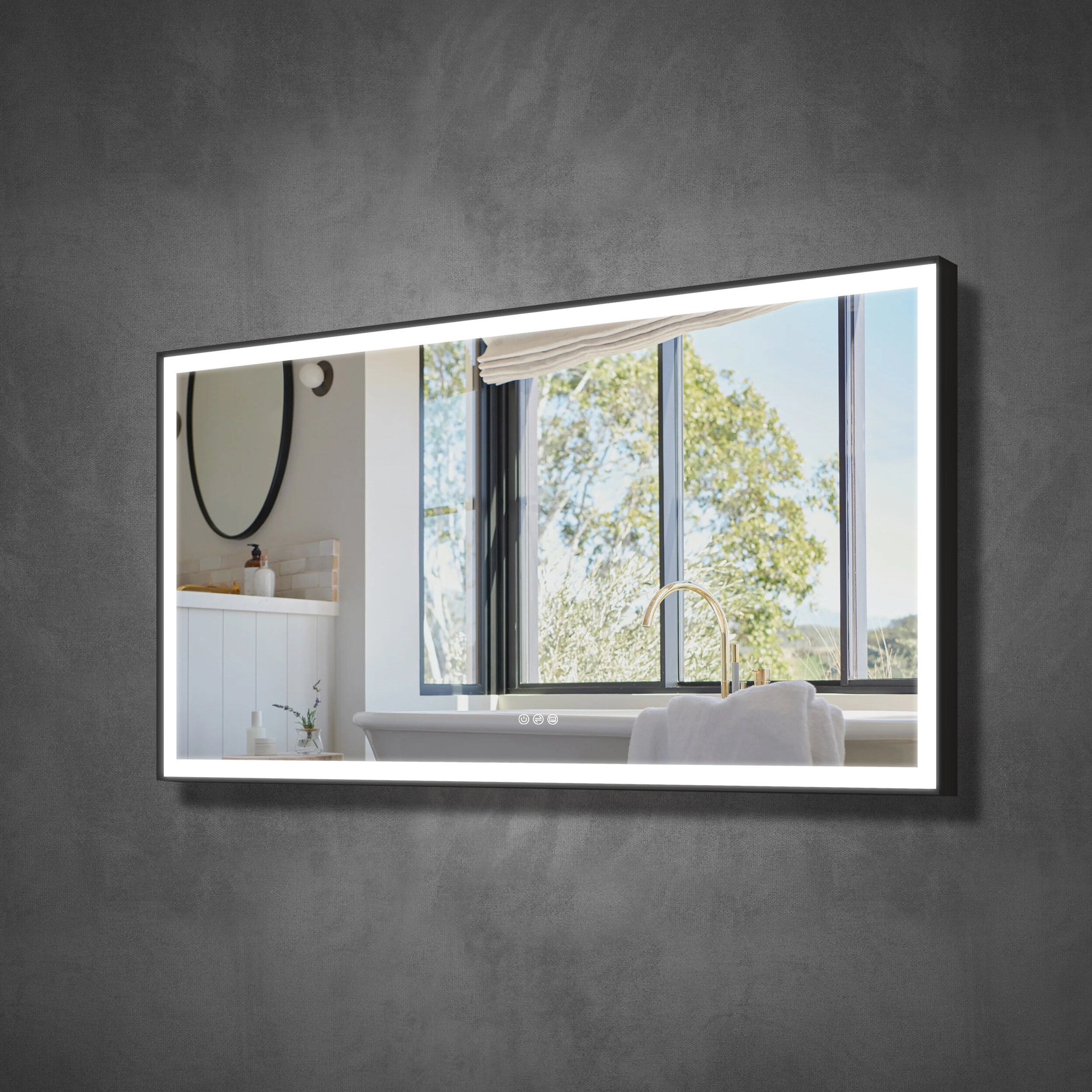 WELLFOR M1FM7236MB Framed-Bath-Mirrors - View #5