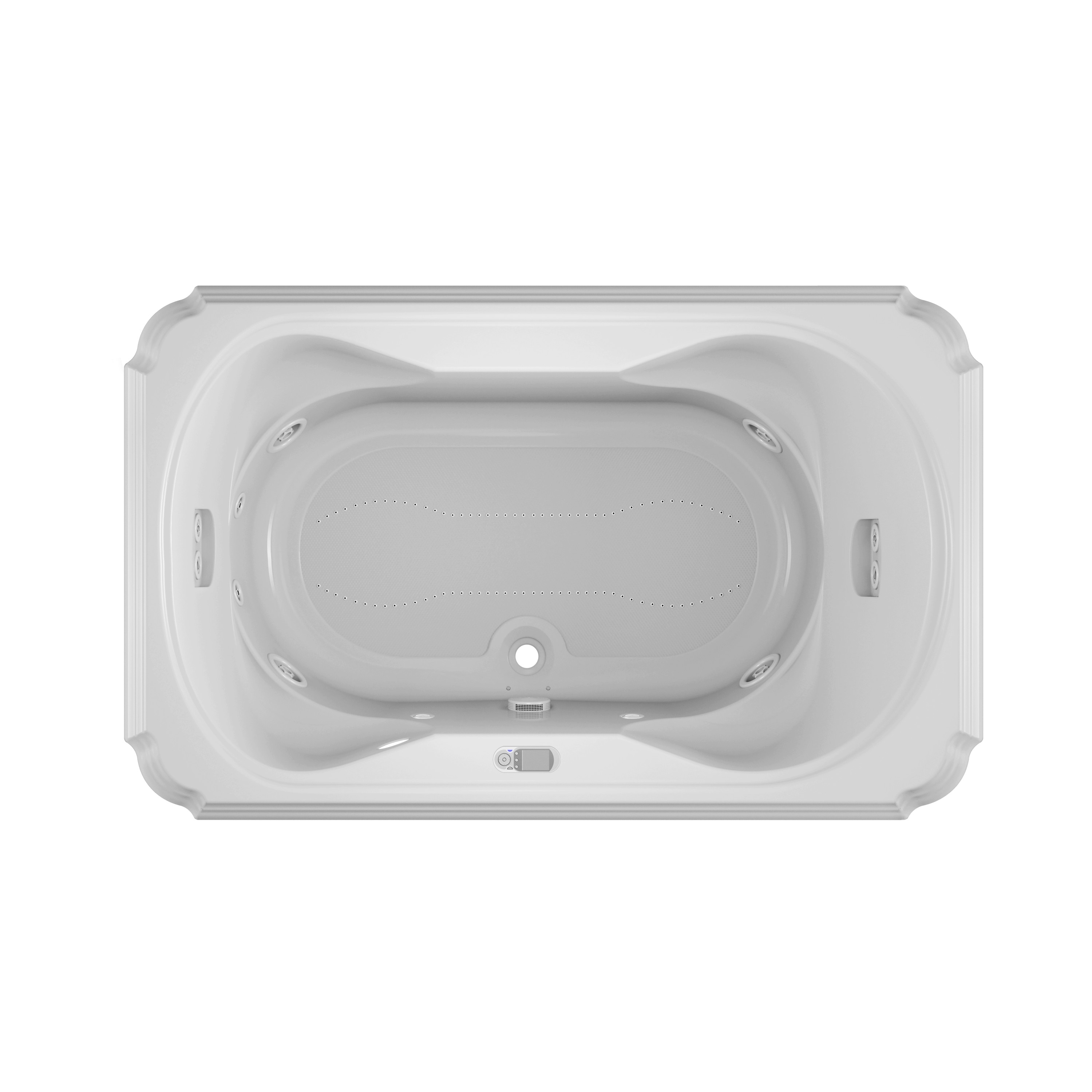 Jacuzzi MS42959 Marineo 42.0-Inches x 66.0-Inches White Acrylic Rectangular Drop-in Whirlpool and air bath combination tub ( Center Drain )