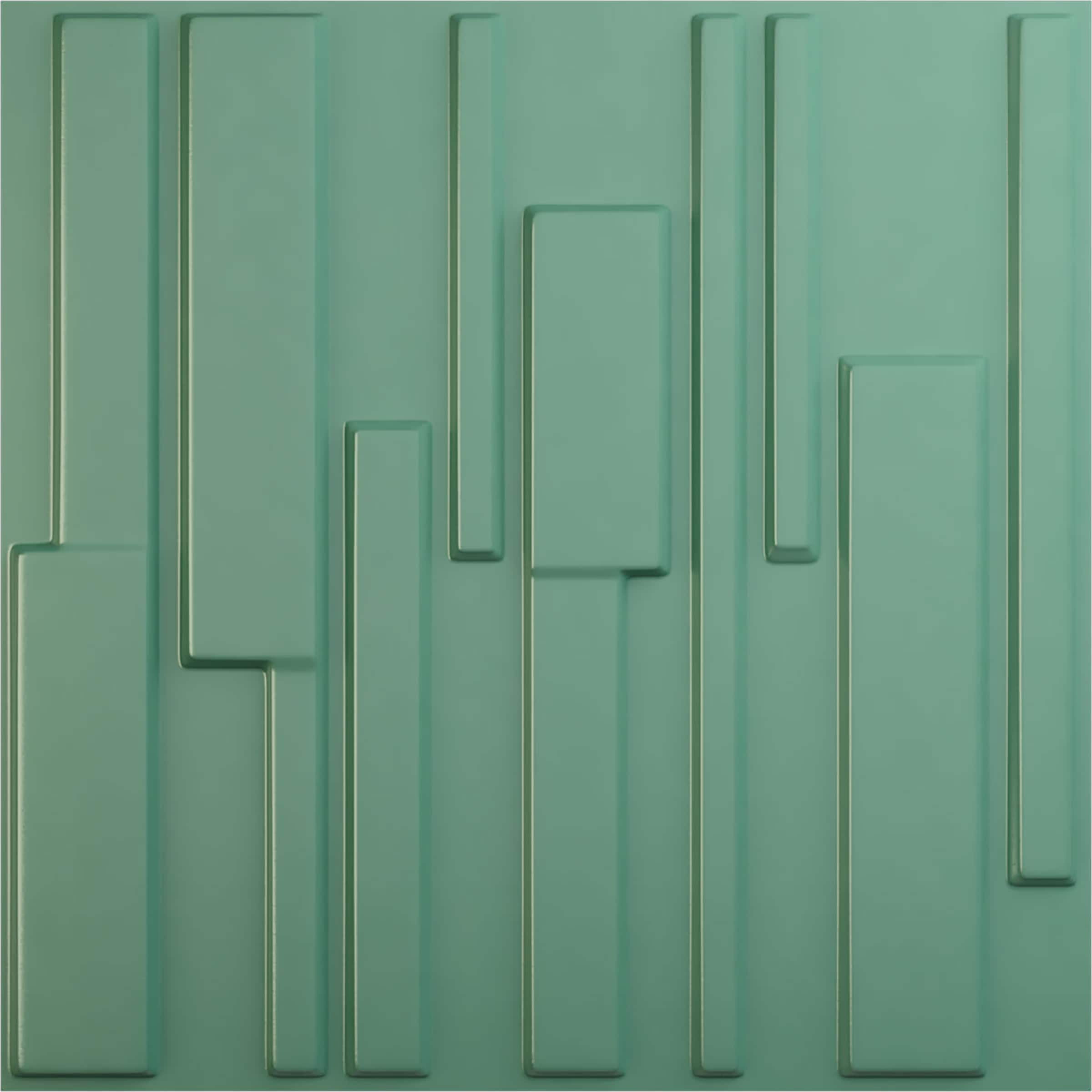 Ekena Millwork WP20X20WGFSM-CASE-12 19-5/8-in x 19-5/8-in Embossed Paintable/Stainable Green PVC Wall Panel ( 12 -Pack, Covers
