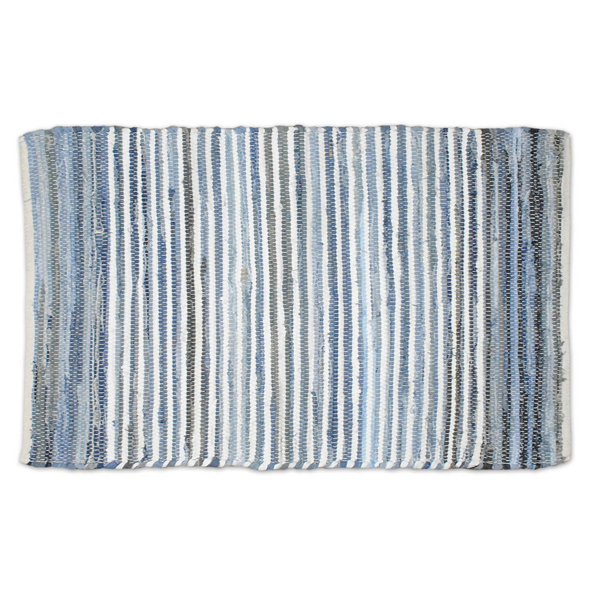 Handmade Multi Denim Tufted Cotton Rug 4' x 6'