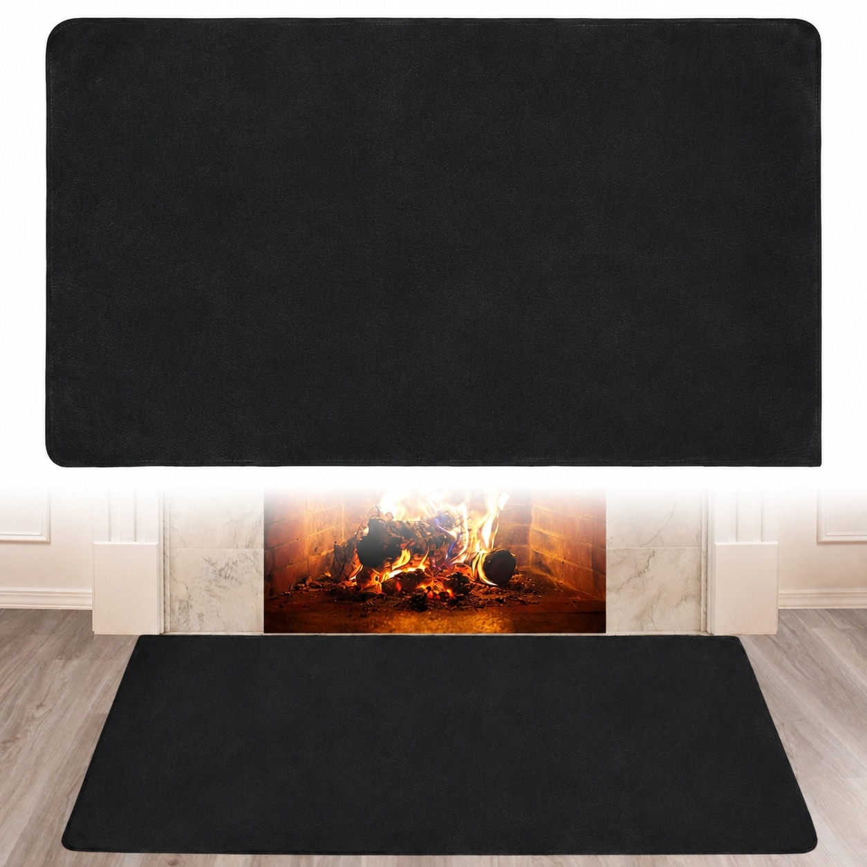 SenQWFa Fireplace Rugs Fire Resistant - 28 X 48 X 0.04 Inch Square Fire ...