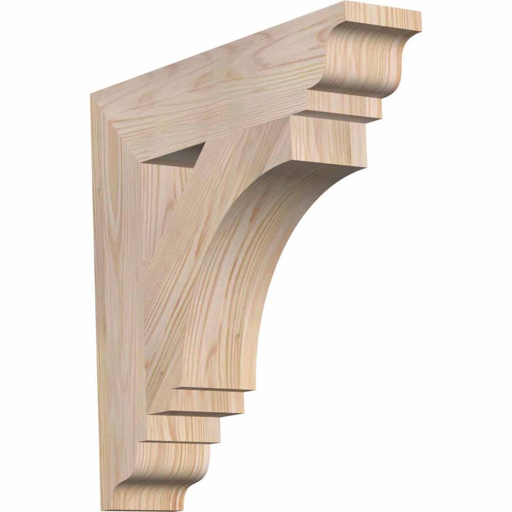 Ekena Millwork BKT04X18X18IMP01SDF Imperial traditional smooth 3-1/2-in x 18-in x 18-in Douglas fir Brown Wood Standard bracket