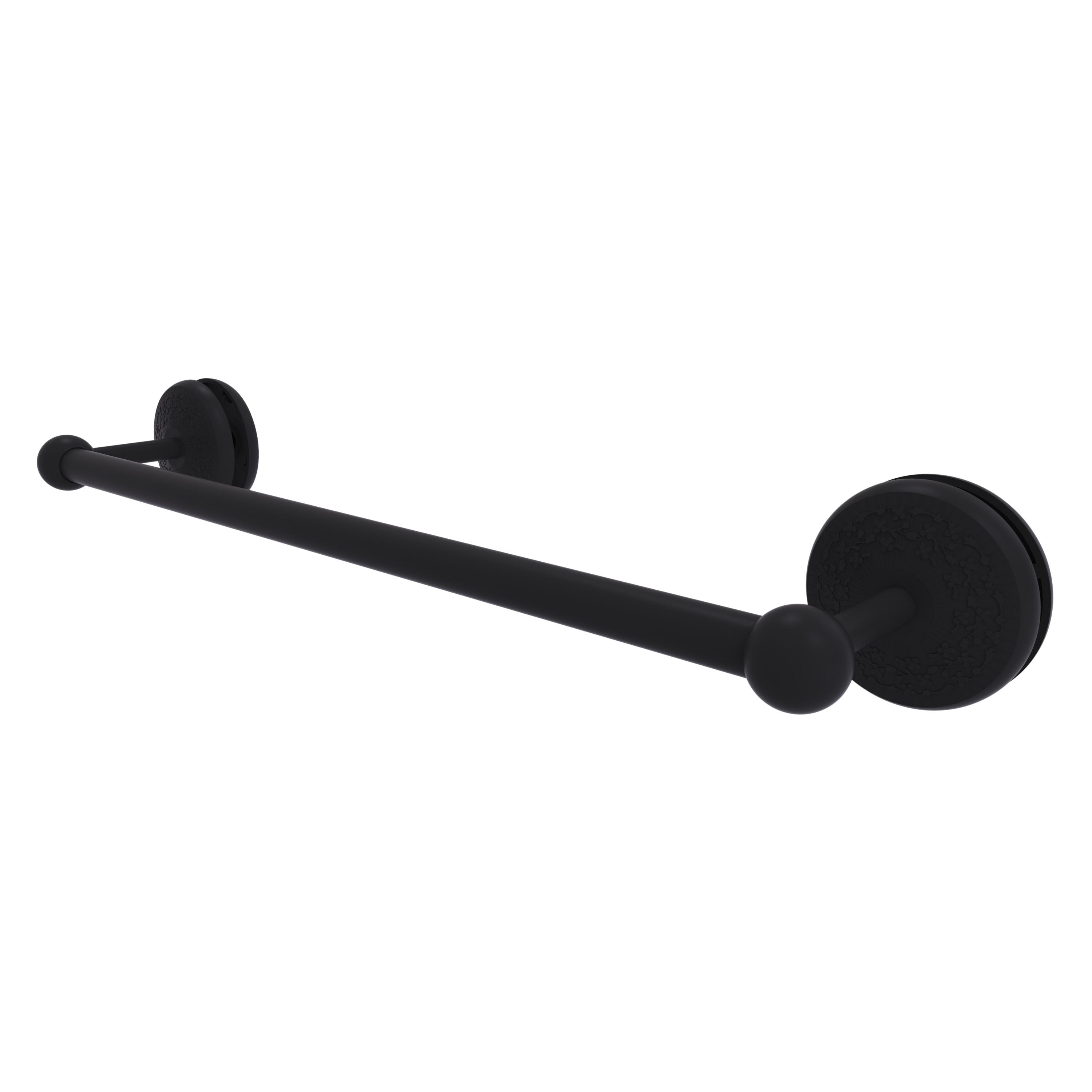 Allied Brass MC-41-SM-18-BKM Monte Carlo 18-in Matte Black Wall mount Single Towel Bar