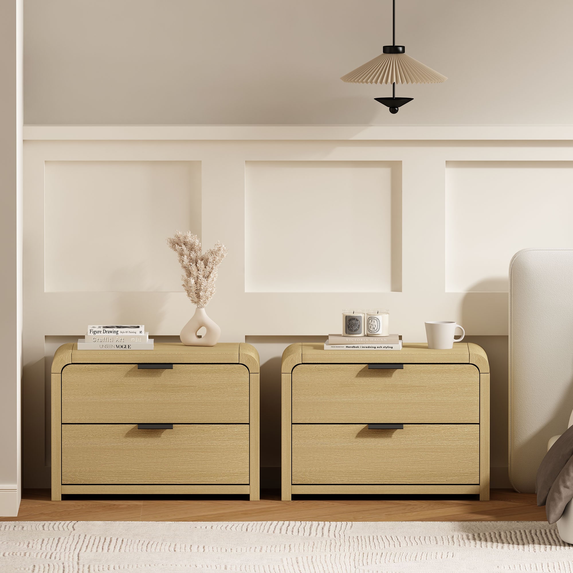 Manhattan Comfort 2-NS007-NO Grace Natural Nightstand