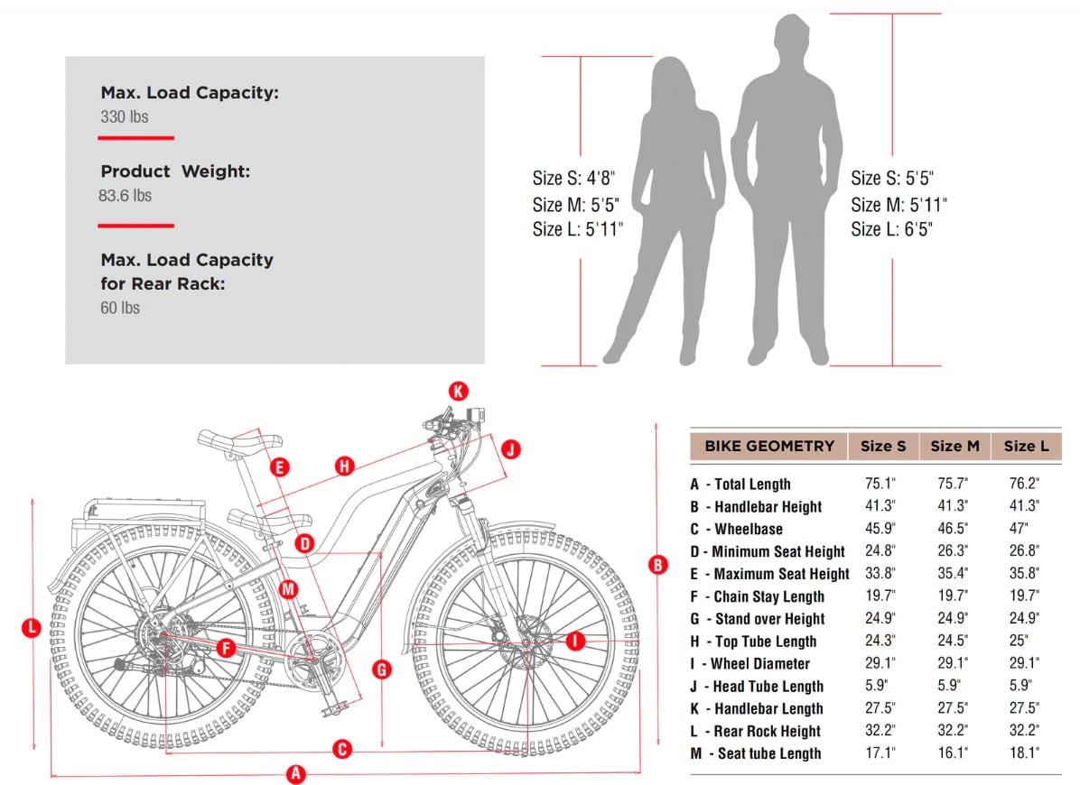 Young Electric 26-in Medium E-bike with 7-Speeds, 330 lbs. Weight ...