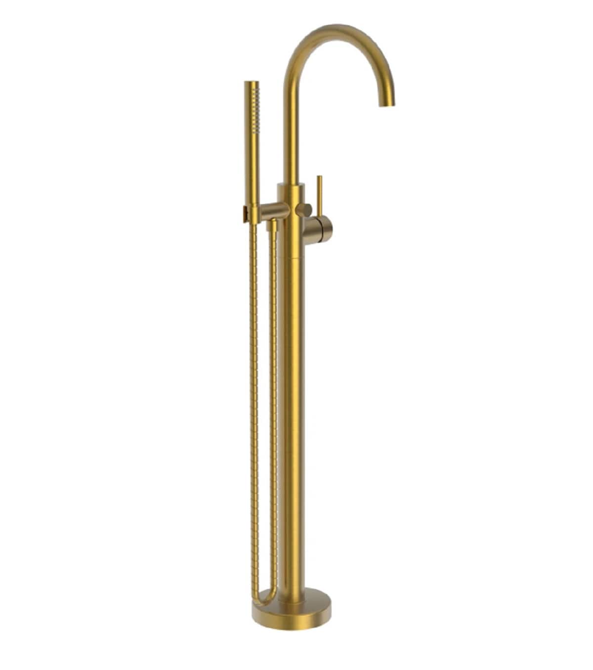 Newport Brass Priya Satin Bronze (Pvd) 1-handle Freestanding High-arc  Bathtub Faucet with Hand Shower at