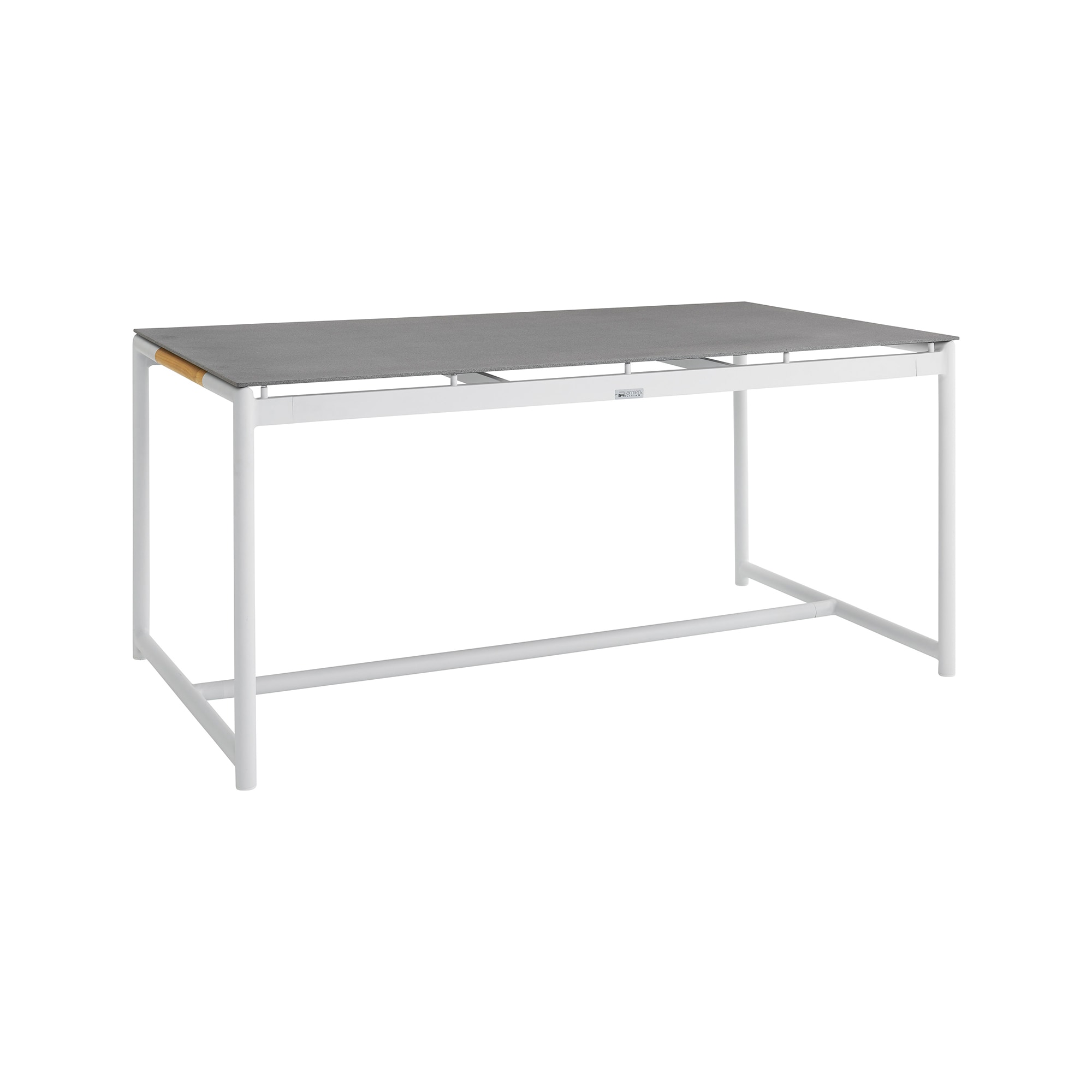Armen Living LCCRDIWH Black Contemporary/Modern Dining Table, Metal with Black Metal 35-in L x 30-in H