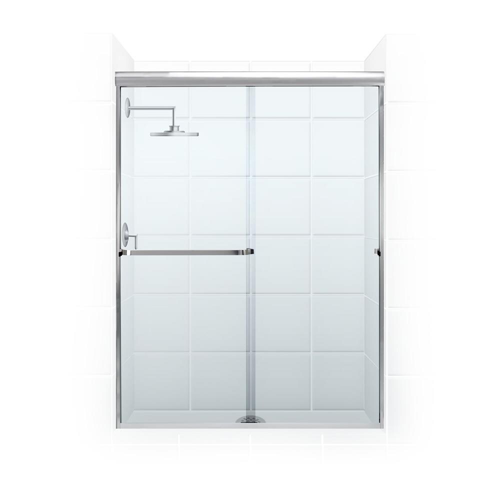 Coastal Shower Doors Paragon Chrome 65 In Frameless Sliding Shower Door At