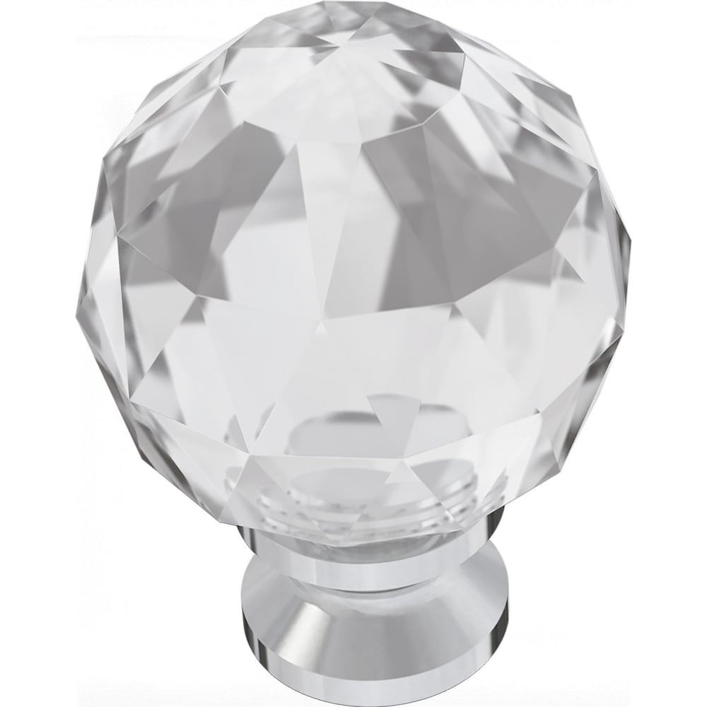 Brainerd P30101W-CHC-SP Acrylic Faceted 1-3/16-in Chrome and Clear Novelty Cabinet Knob (6-Pack)