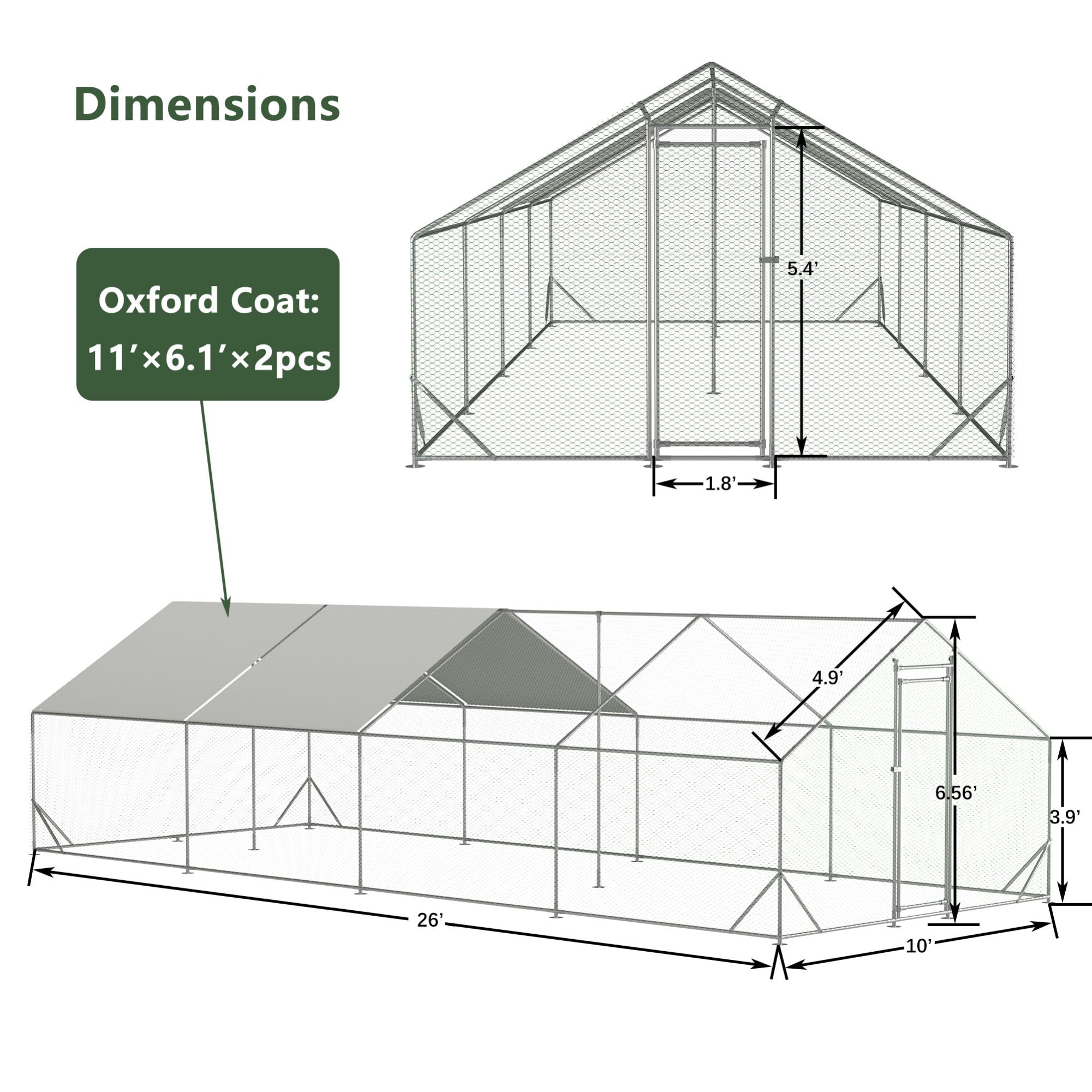 Siavonce XH00032 Chicken-Coops-Rabbit-Hutches - View #6
