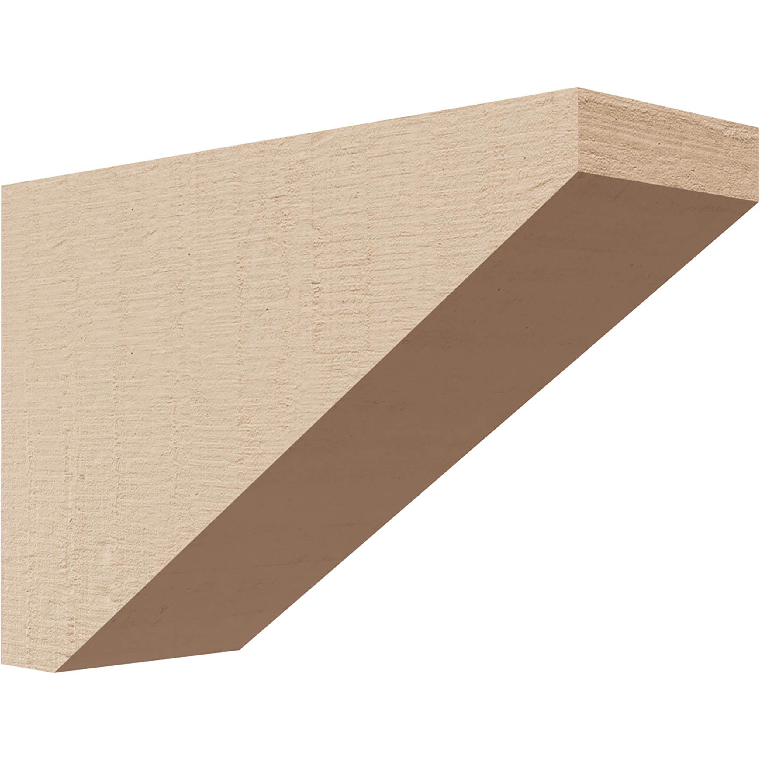 Ekena Millwork CORU02X06X04CONRCPR 2-in x 6-in x 4-in Rough Cedar Woodgrain TimberThane Primed Urethane Paintable/Stainable Corbel