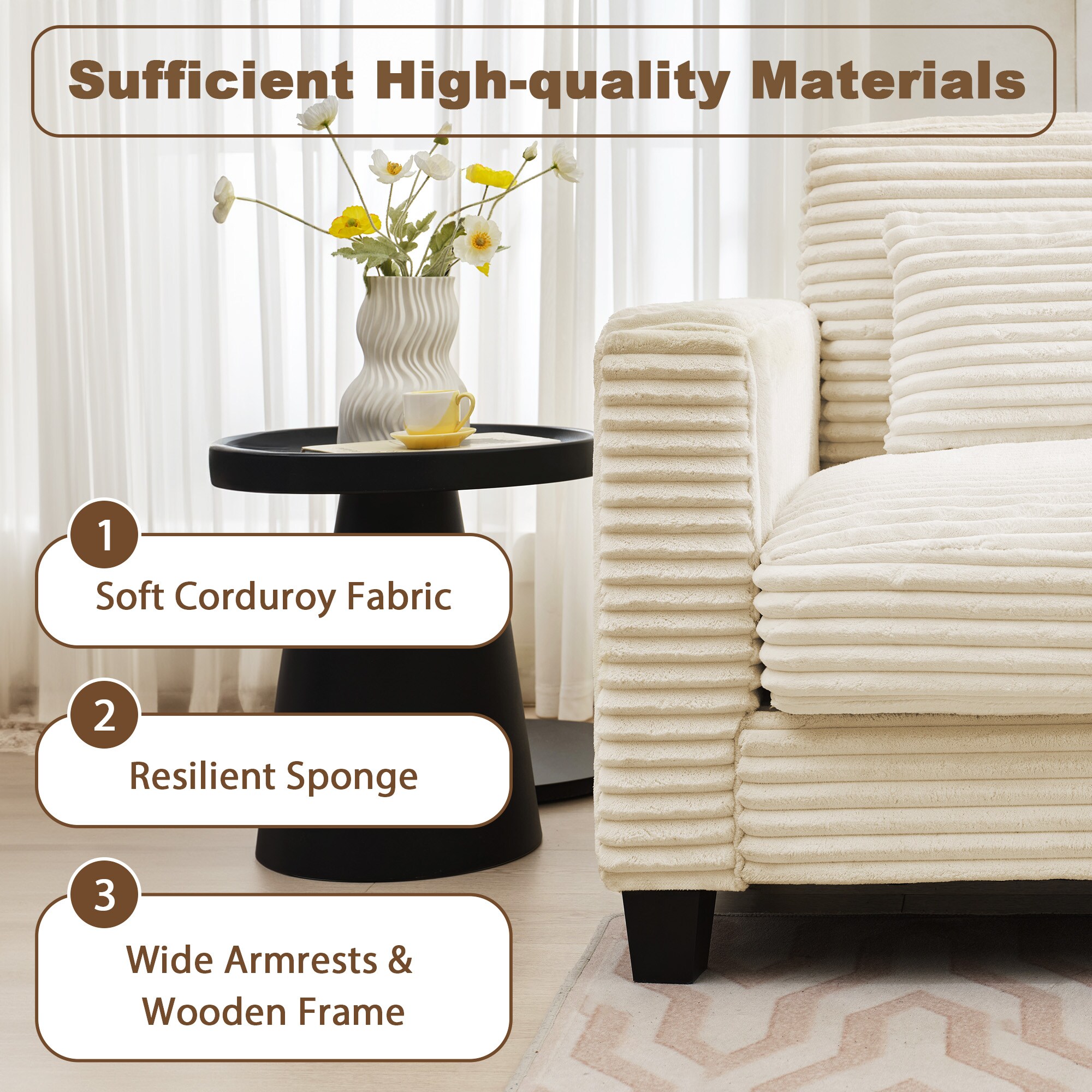 VOUA SAF-LYD2Z-BE Sofas-Loveseats - View #4
