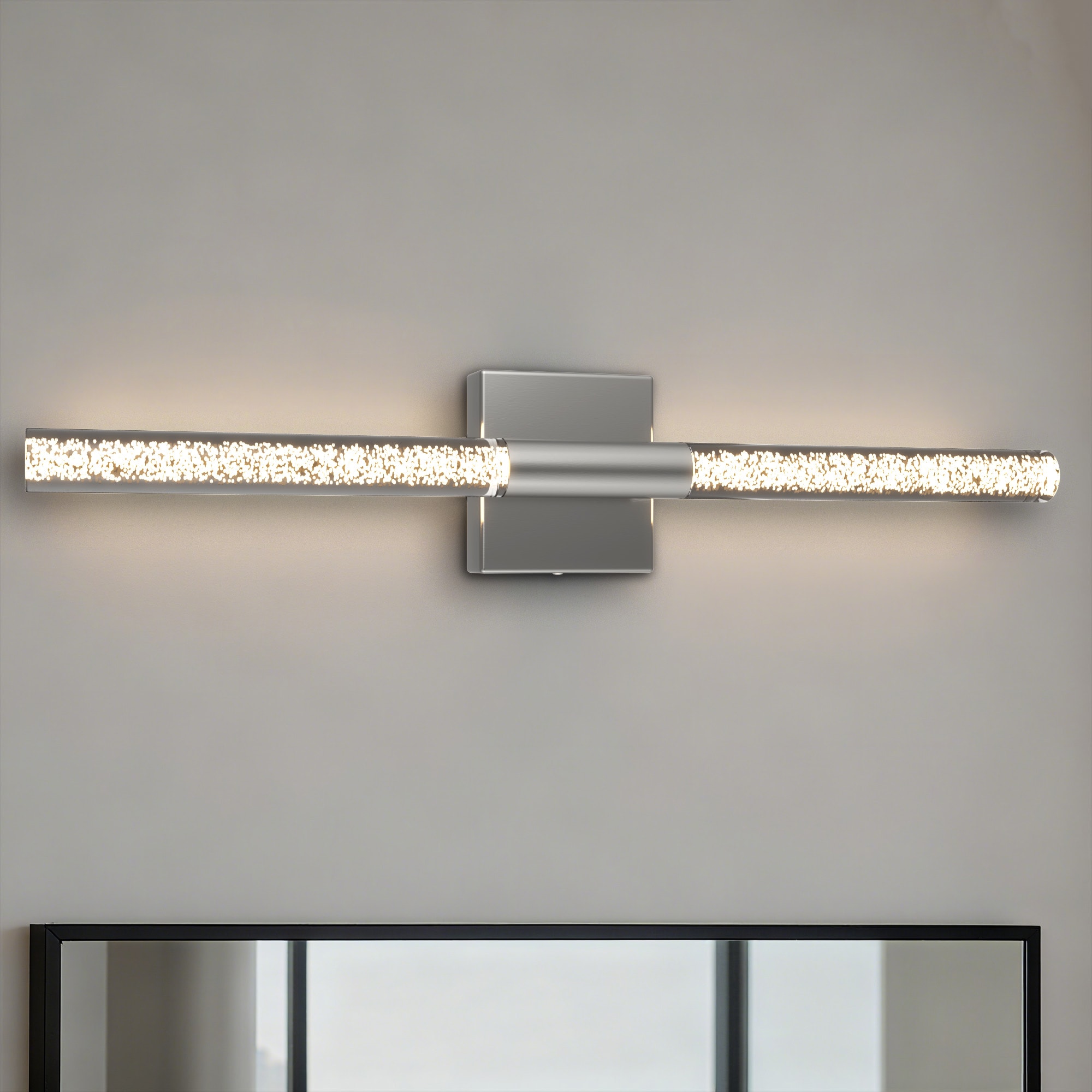 Maxax Luminous Essence 24-in 2 Light Nickel Integrated LED Modern/contemporary Bathroom Vanity light