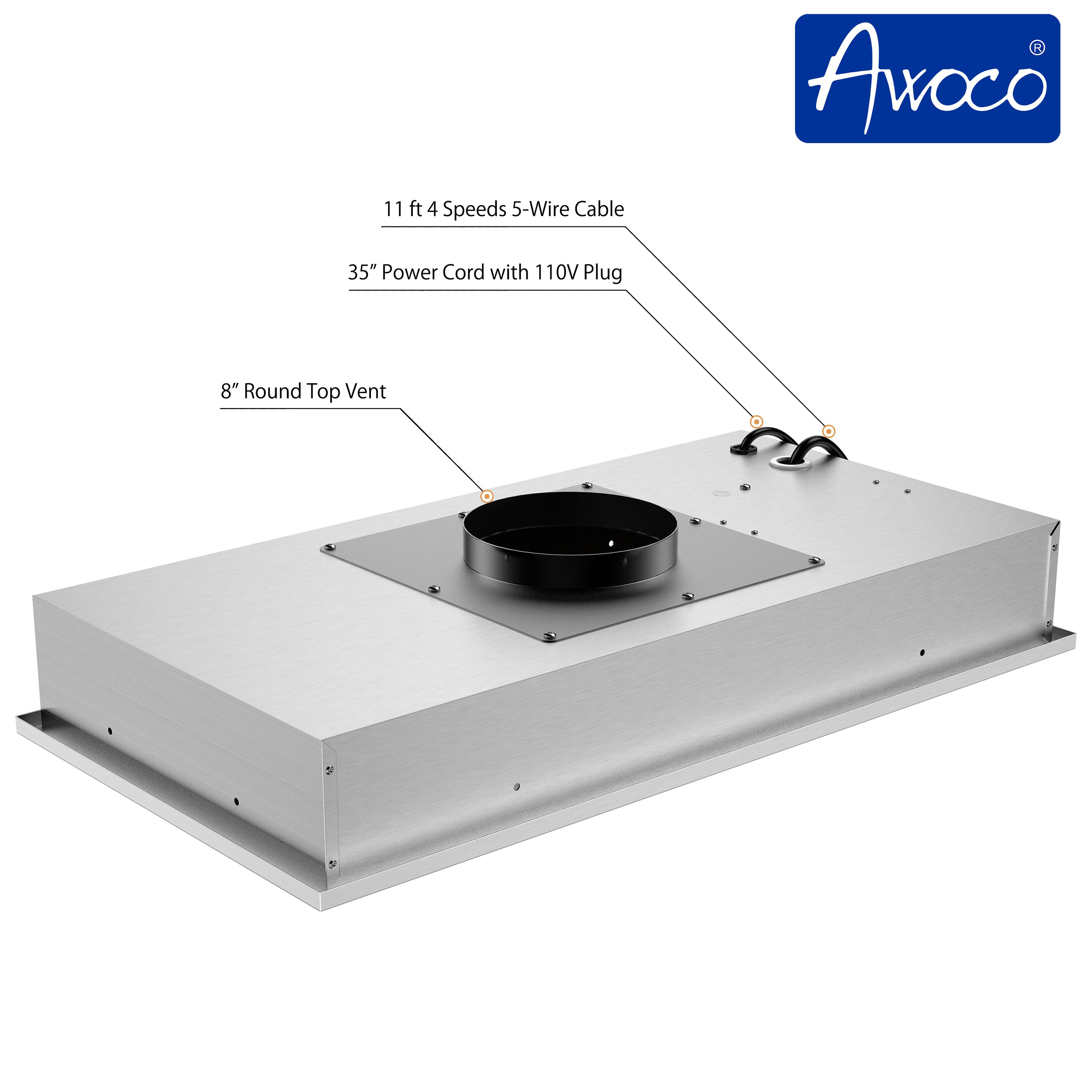 Awoco 30 900 Cubic Feet Per Minute Ducted Under Cabinet Range