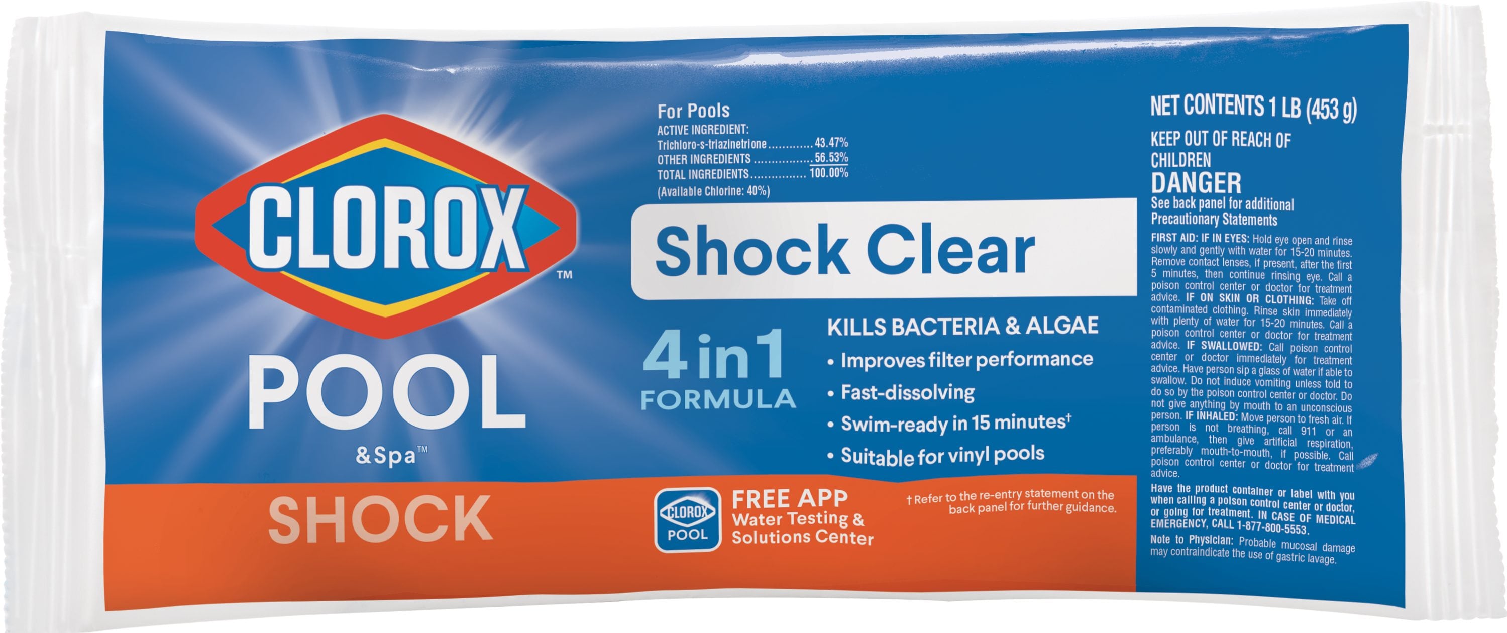 Clorox Pool&Spa 32736CLX 16-oz Trichlor Pool Shock