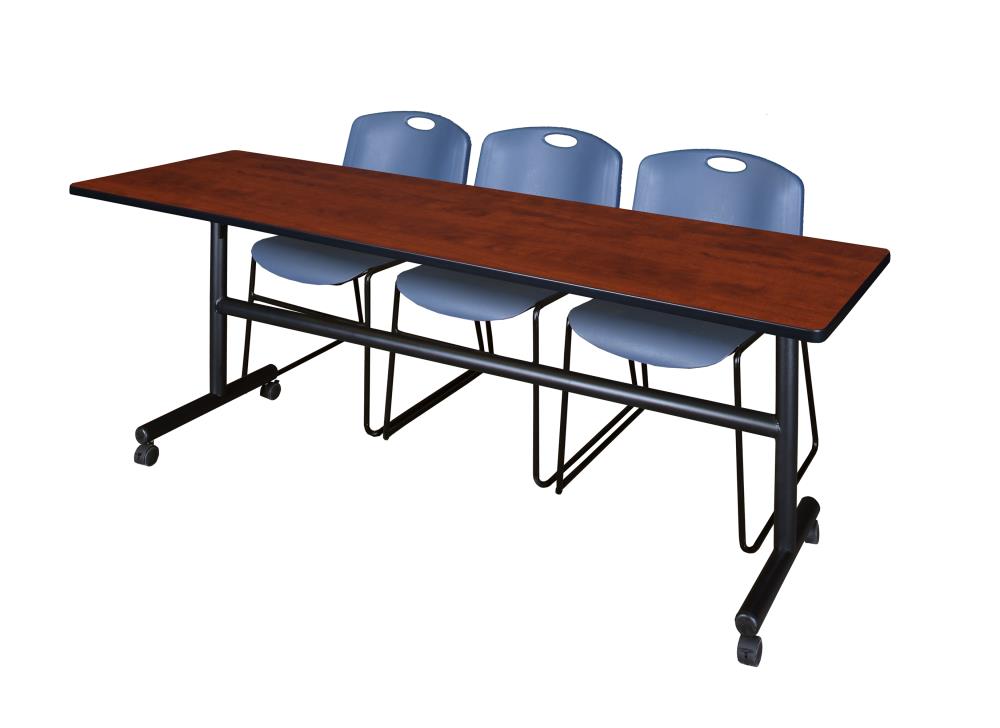 Regency MKFT8424CH44BE Training Brown 4-Person Training Table (84-in W x 29-in H)