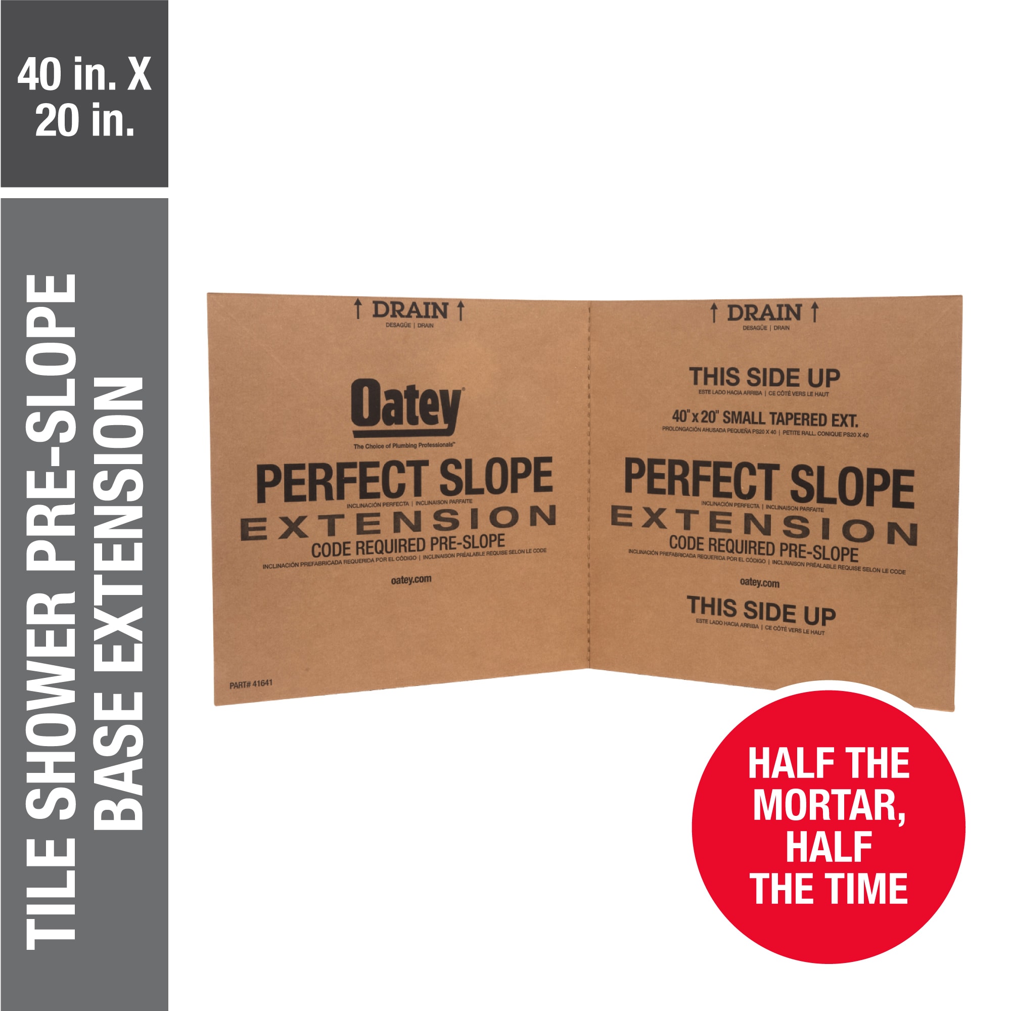 Oatey Perfect Slope 40-in x 20-in Tile Shower Pre-slope Base Extension –  Lowes Inventory Checker – BrickSeek