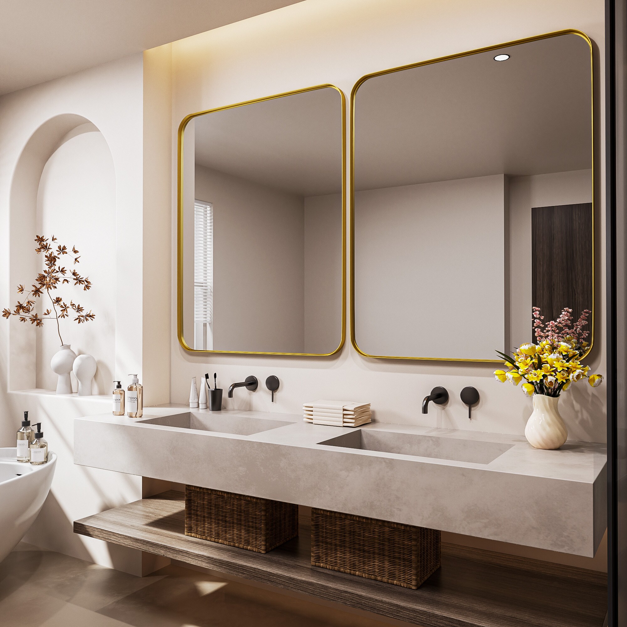LOVMOR Y-TM4032-G Framed-Bath-Mirrors - View #2