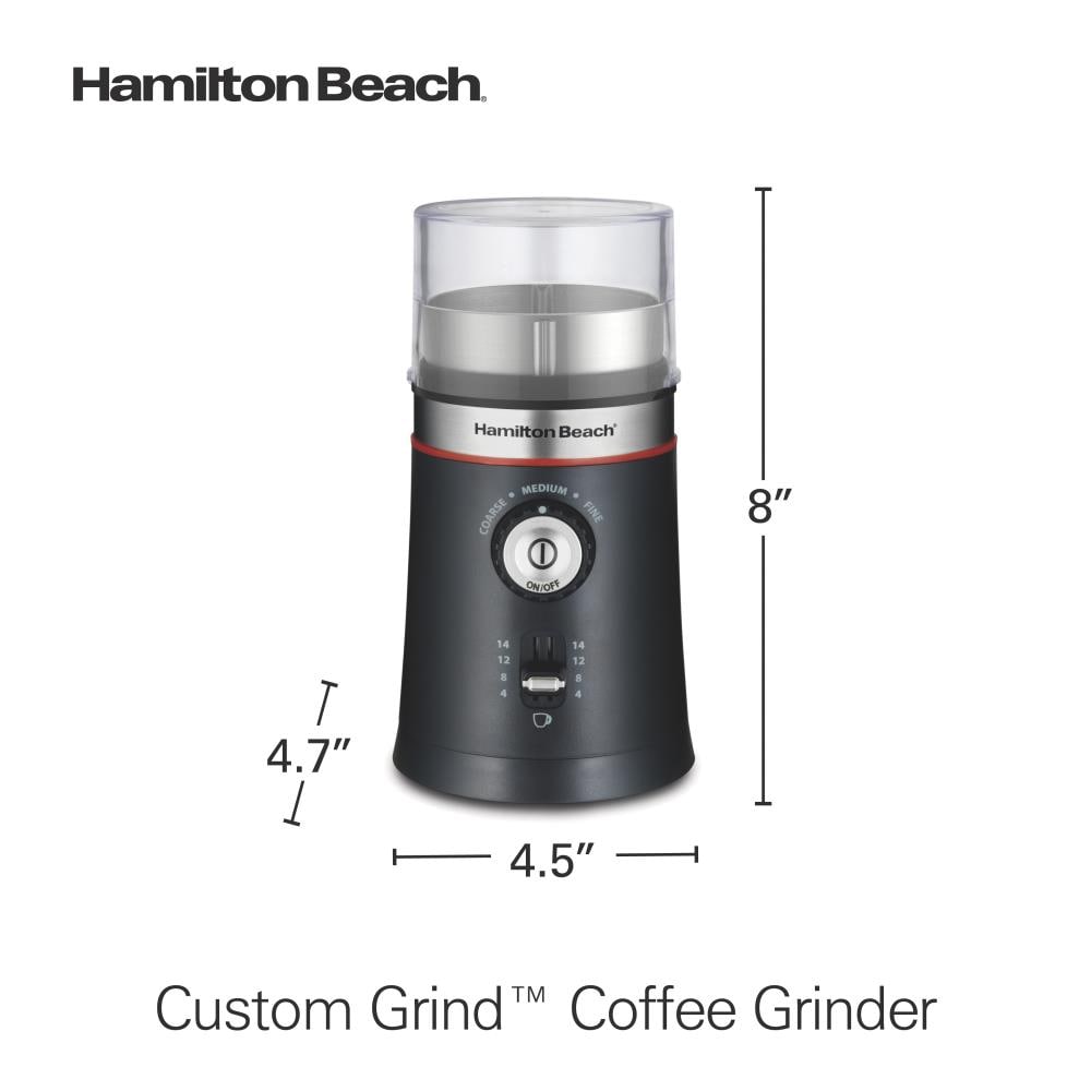 Hamilton Beach Fresh-Grind Electric Coffee Grinder, Black, 12 Cups
