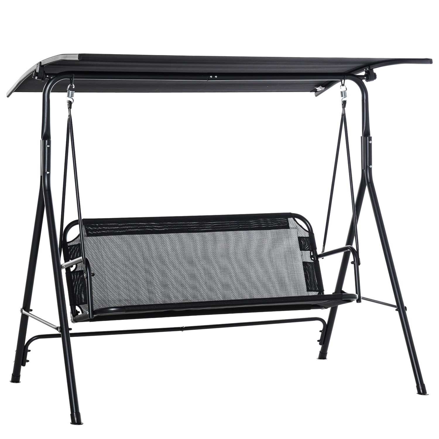 GZMR GZ-W2225P520 Patio Swing Chair Black Metal Standing Swing