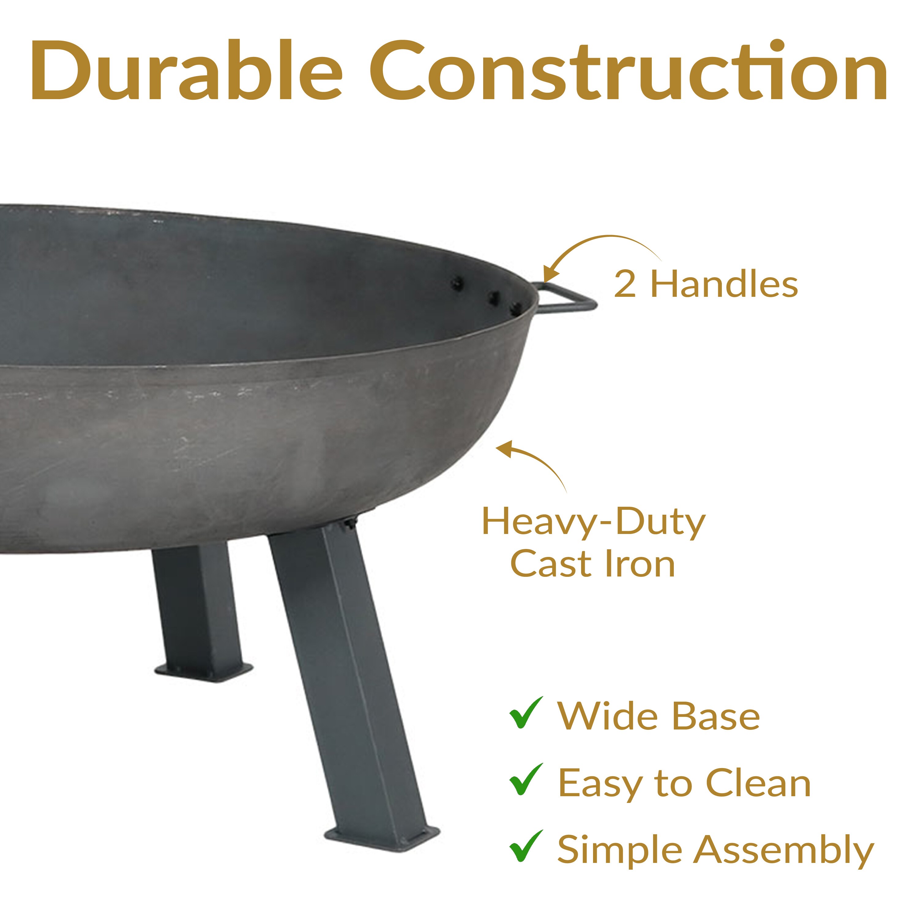 Sunnydaze Decor RCM-LG569-STEEL Outdoor-Woodburning-Firepits - View #3