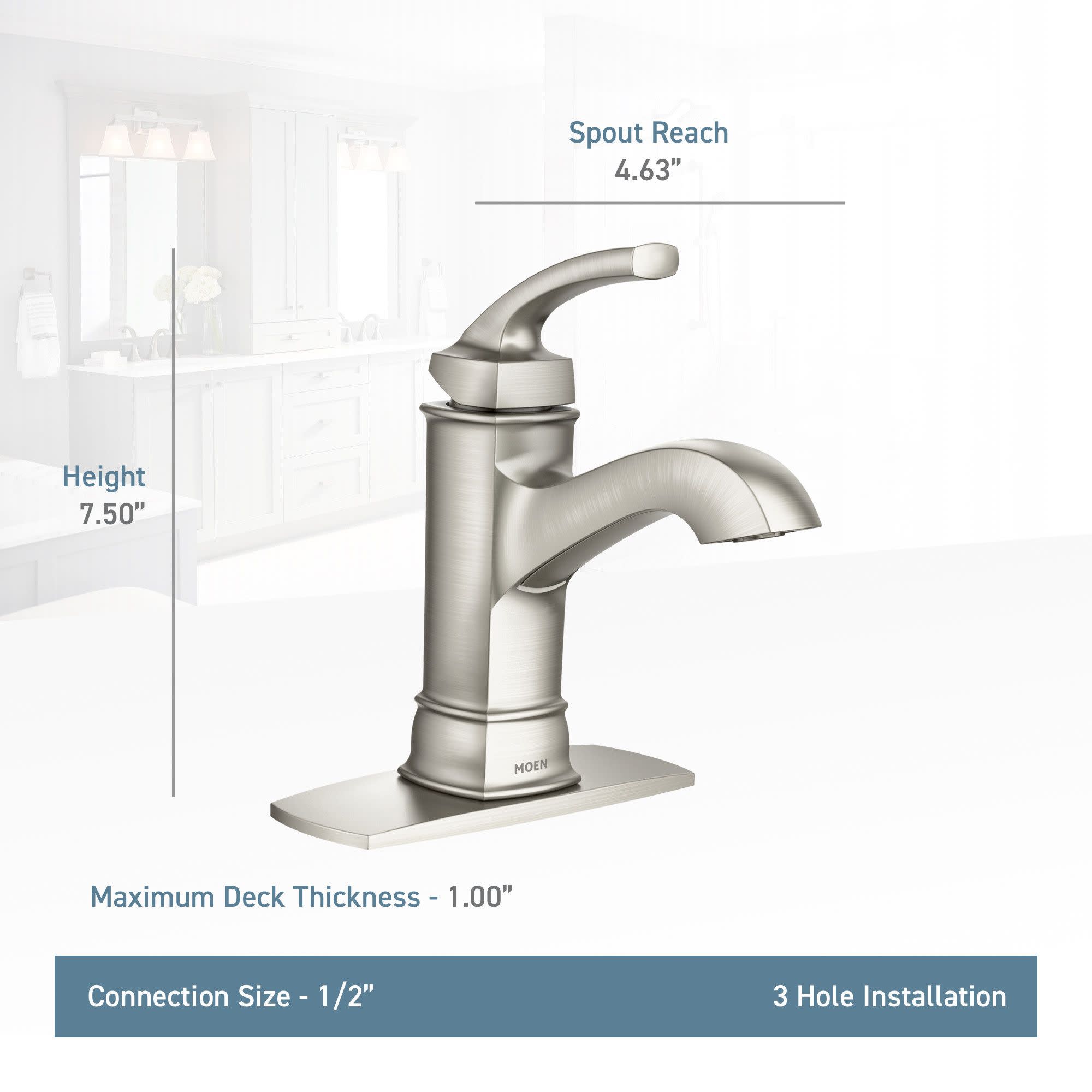 Moen WS84414MSRN Lavatory-Faucets - View #2