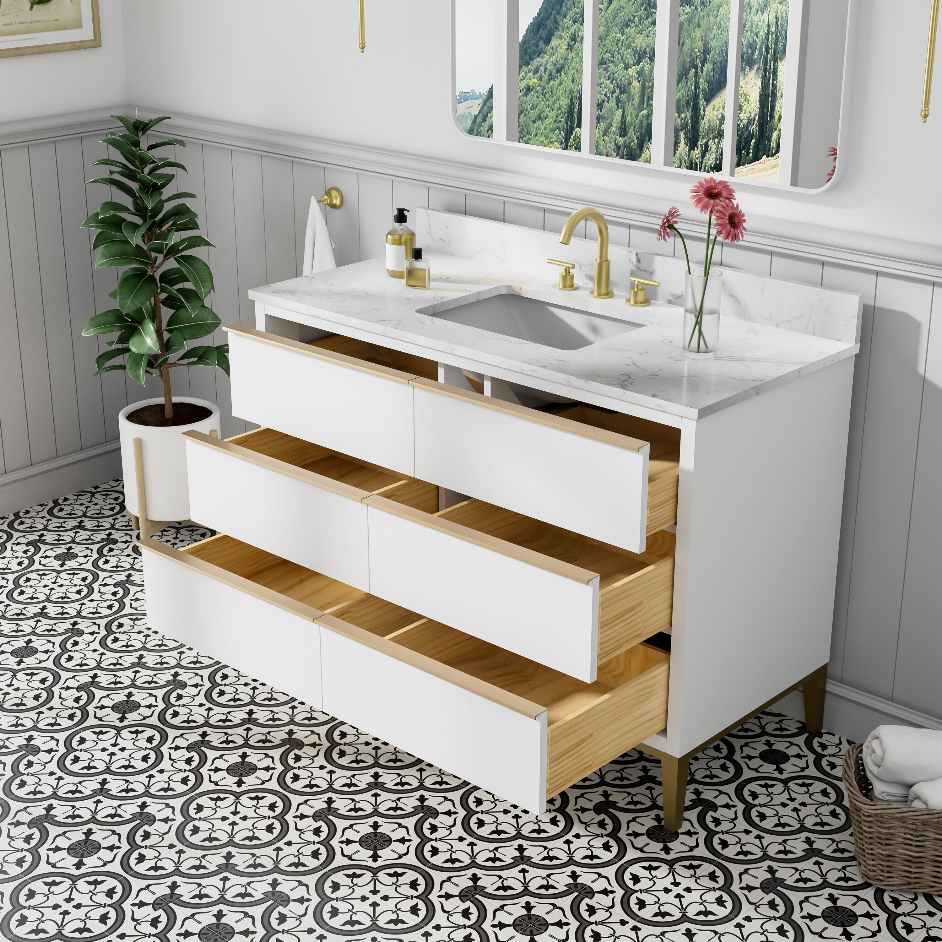 WELLFOR EX-MC4832X Bath-Vanity-Combo - View #3