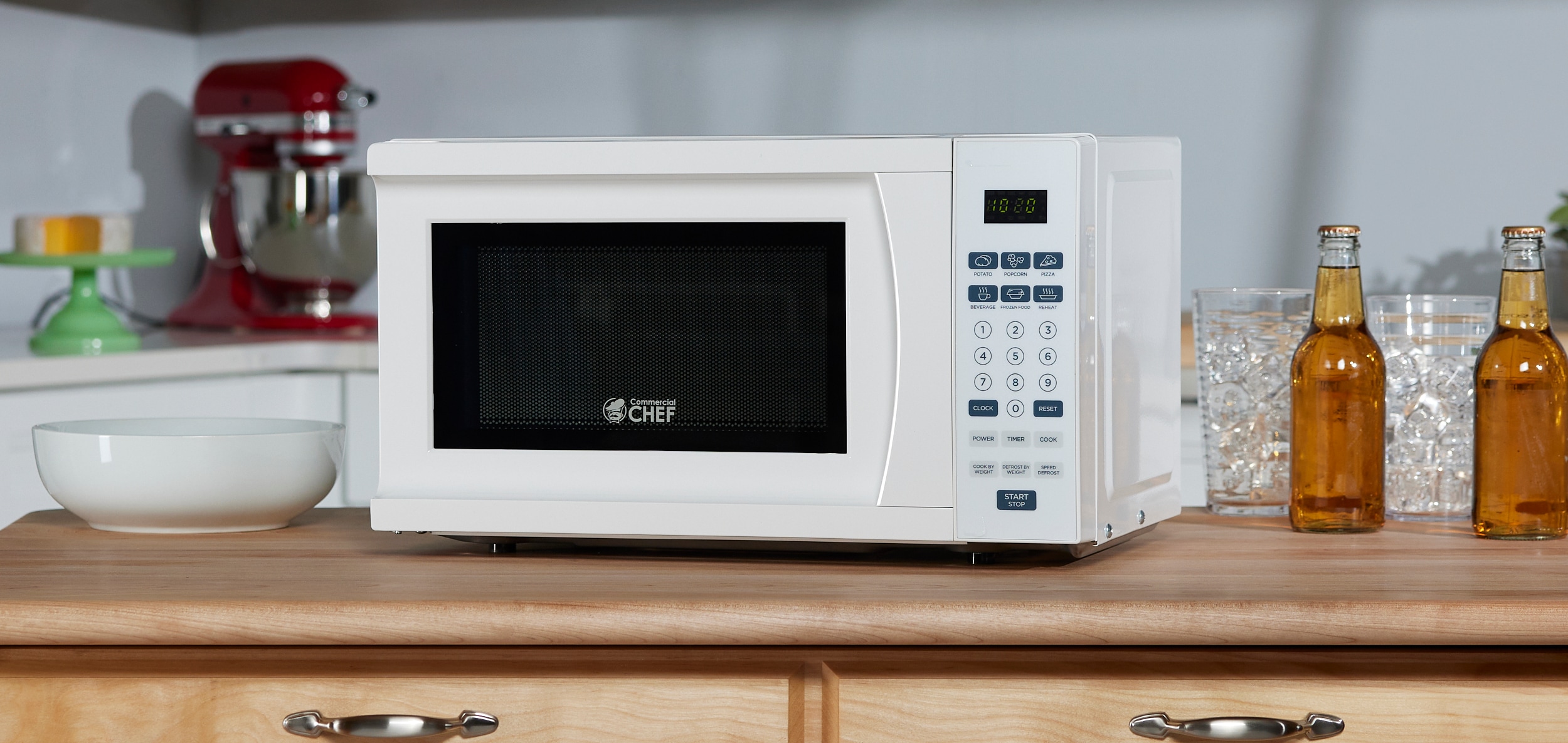  Commercial Chef CHM770 Counter Top Microwave, 0.7 Cubic Feet &  BELLA 2 Slice Toaster, Quick & Even Results Every Time, Wide Slots Fit Any  Size Bread Like Bagels or Texas Toast