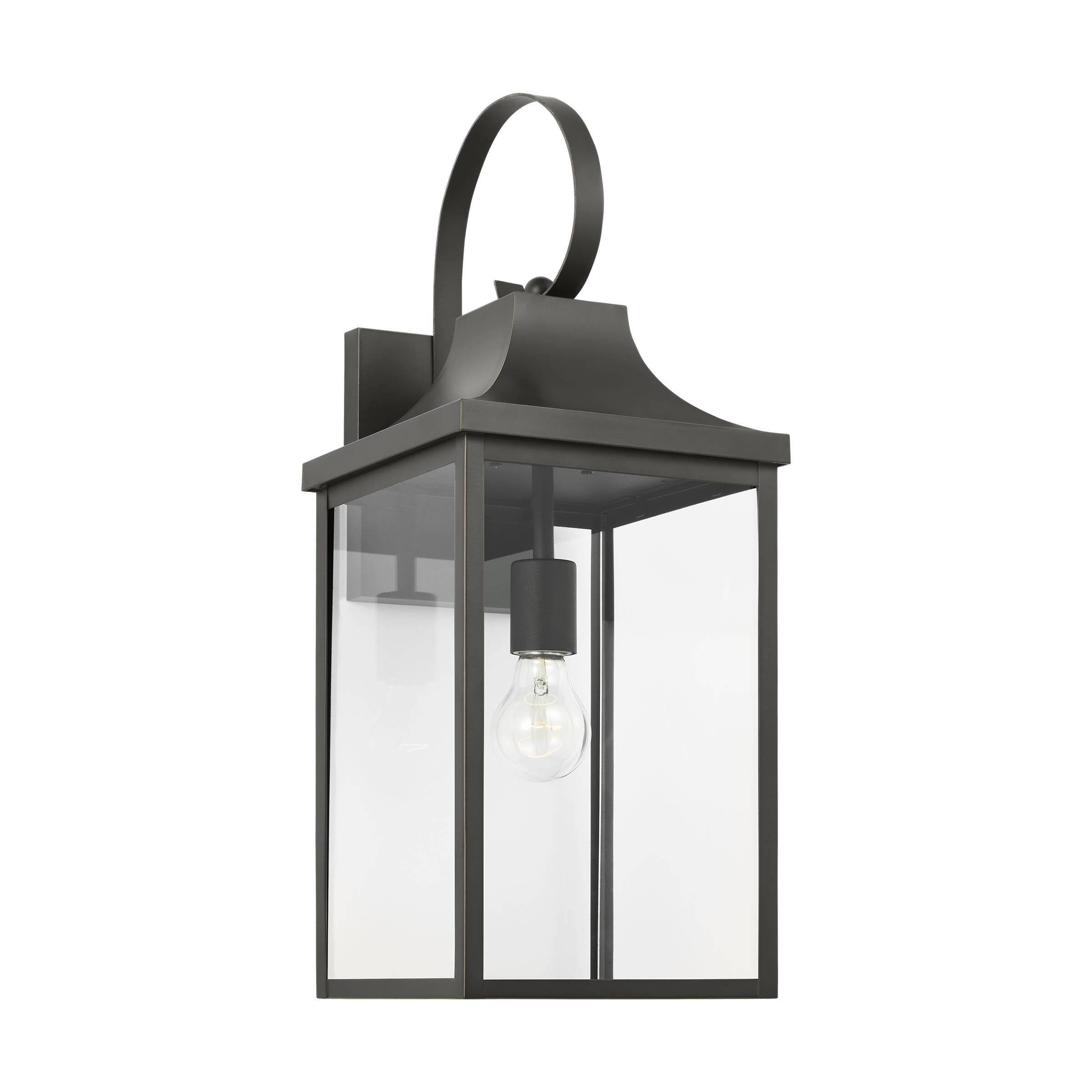 Generation Lighting GLO1001EN3/ANBZ Saybrook 1 -Light 8.625-in H Antique Bronze Hardwired Outdoor Wall Light
