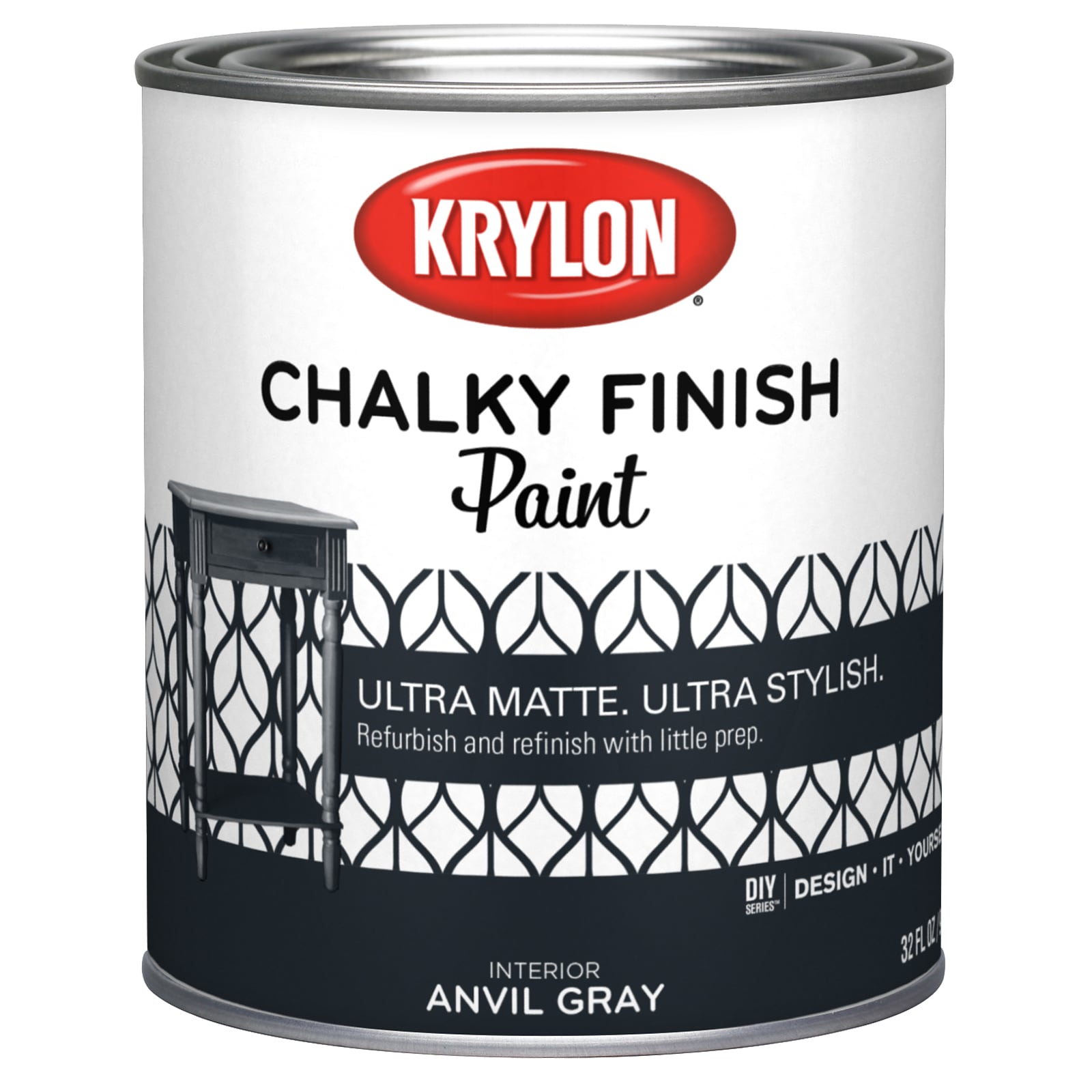 Krylon Dark Kettle Black 4011-2 Water-based Chalky Paint (1-Quart) in the  Craft Paint department at
