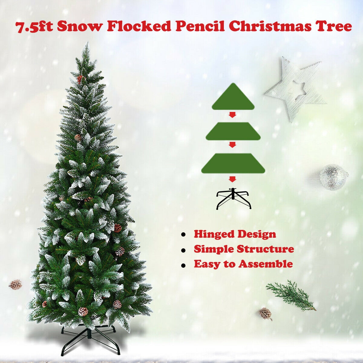 WELLFOR CM-HWY-22053 Artificial-Christmas-Trees - View #5