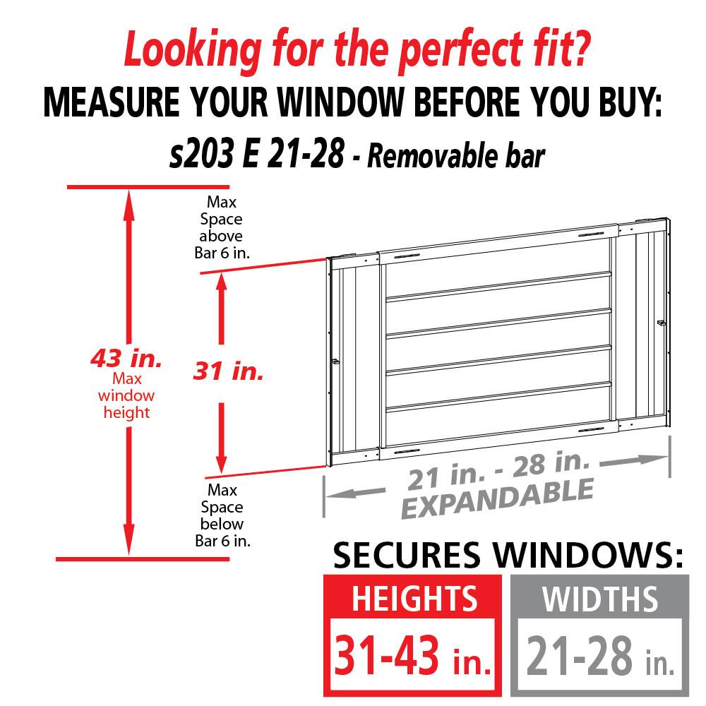 Mr. Goodbar S203 E 21-28 Window-Security-Bars - View #2
