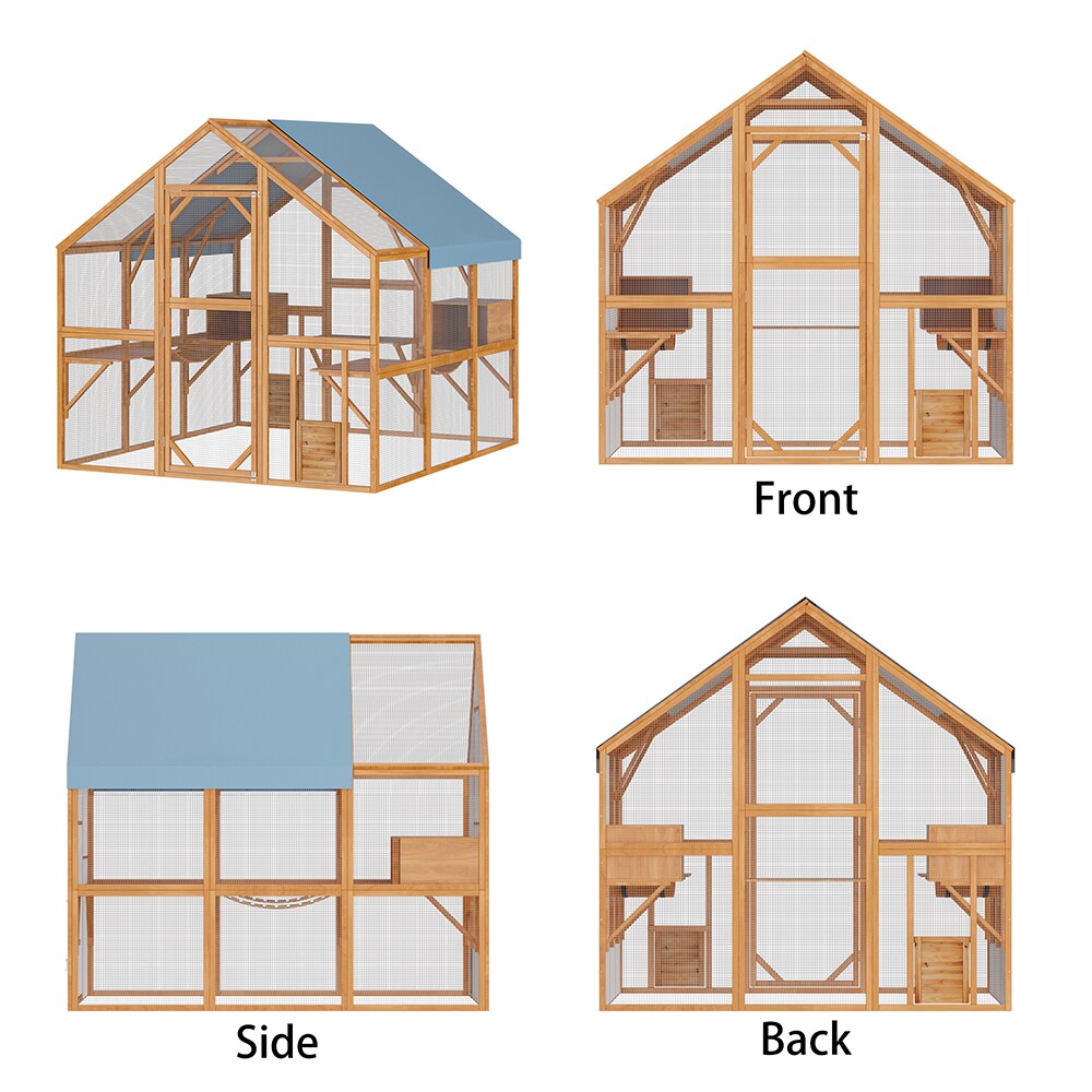 Homsee C-KF150158-07-AB Chicken-Coops-Rabbit-Hutches - View #6